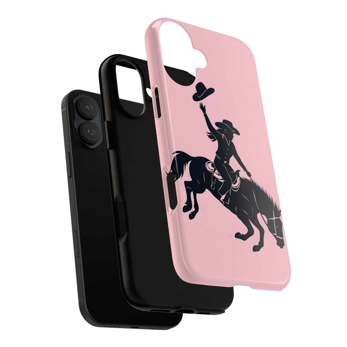 Rodeo Cowboy Tough Phone Case, Western Cowgirl Country Cover Compatible with iPhone 17, 16, 15, 14, 13, Galaxy, Google