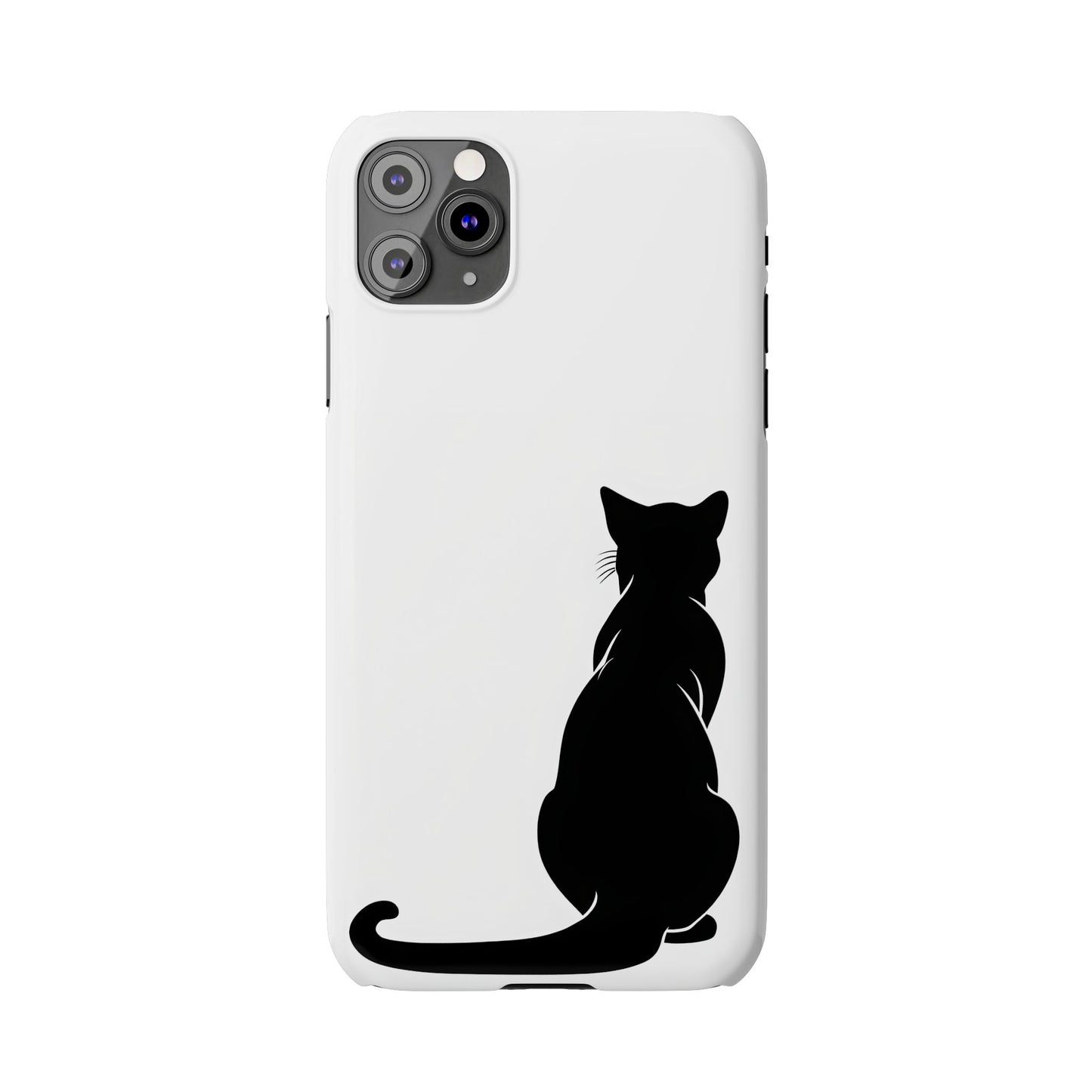 Black Cat Halloween Slim Phone Case Coquette, Creepy Cute Gift for Her, Goth Coquette Spooky Case, Compatible with iPhone, Galaxy, Google
