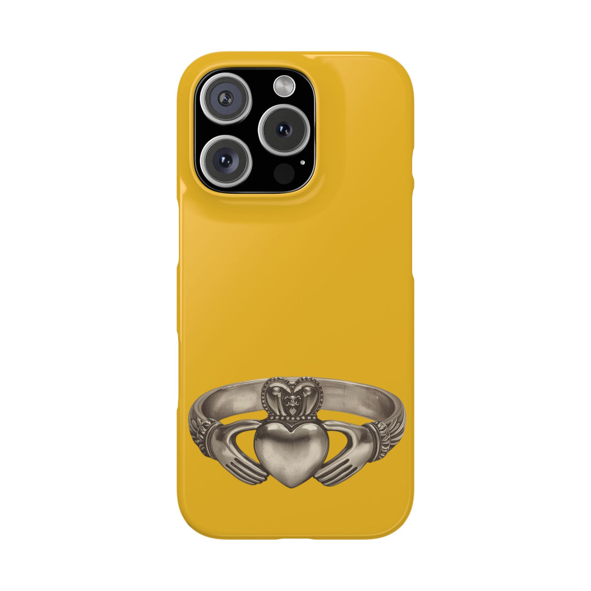 Claddagh Slim Phone Case Irish Symbol Ring Love Loyalty Friendship Vintage Gold Compatible with iPhone 17 16 15 14 13 12 11