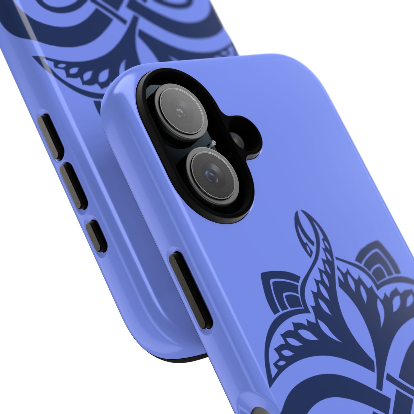 Tough Case Celtic Knot Blue Pattern Phone Cover Compatible with iPhone 17, 16, 15, 14, 13, Galaxy, Google Irish Heritage Art Design