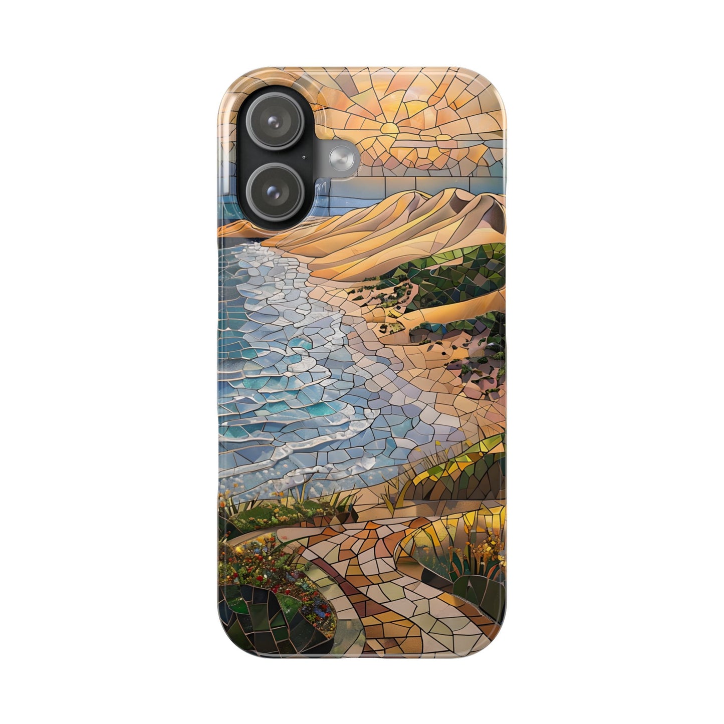 Indiana Dunes National Park Michigan Slim Phone Case, Mosaic Phone Case, East U.S. Nature Art, Coastal Chic, Ocean Lovers, Nature Inspired