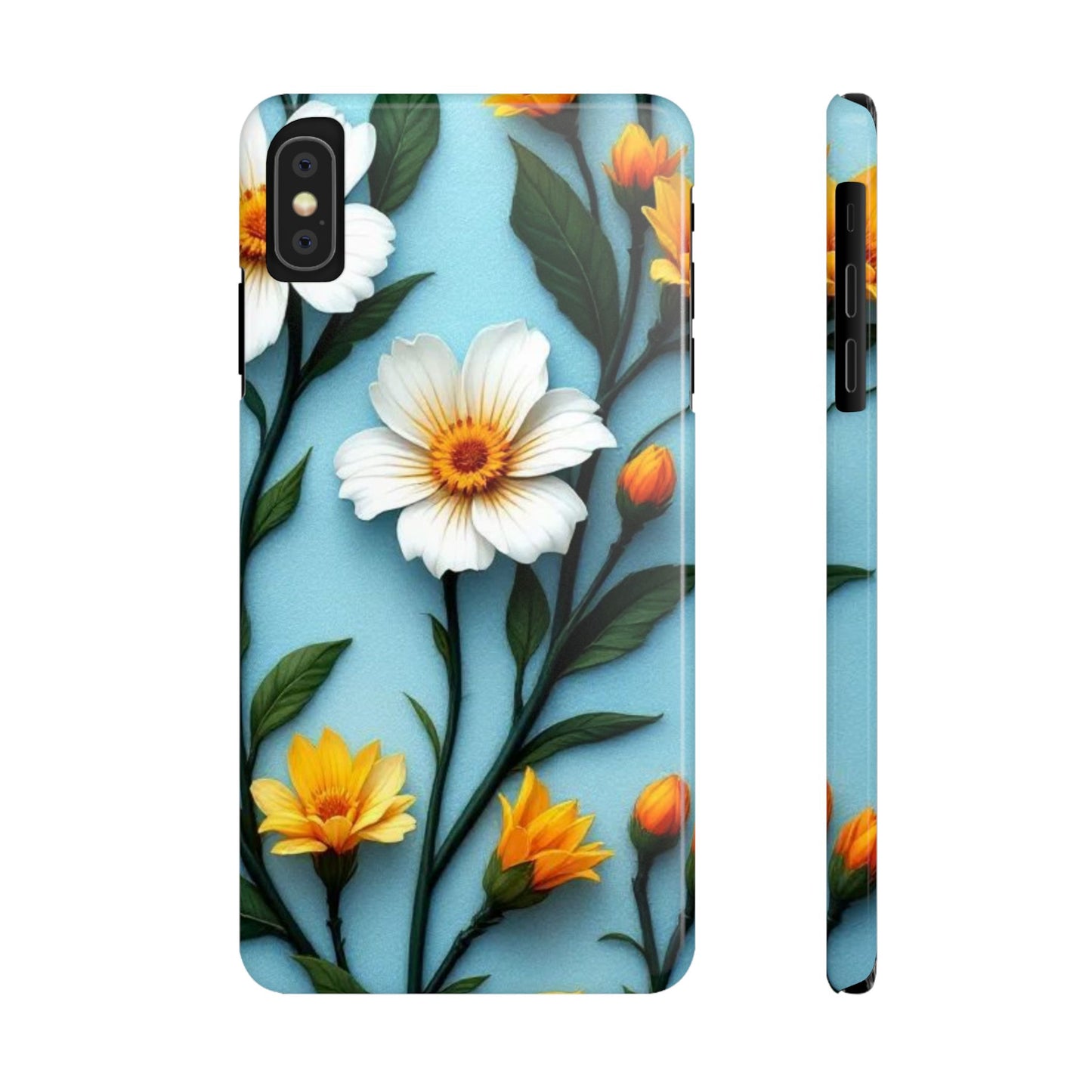 Floral Slim Phone Case, Smartphone Accessories, Gift for Her, Nature Lover Gift, Spring Decor, Cute Phone Cover