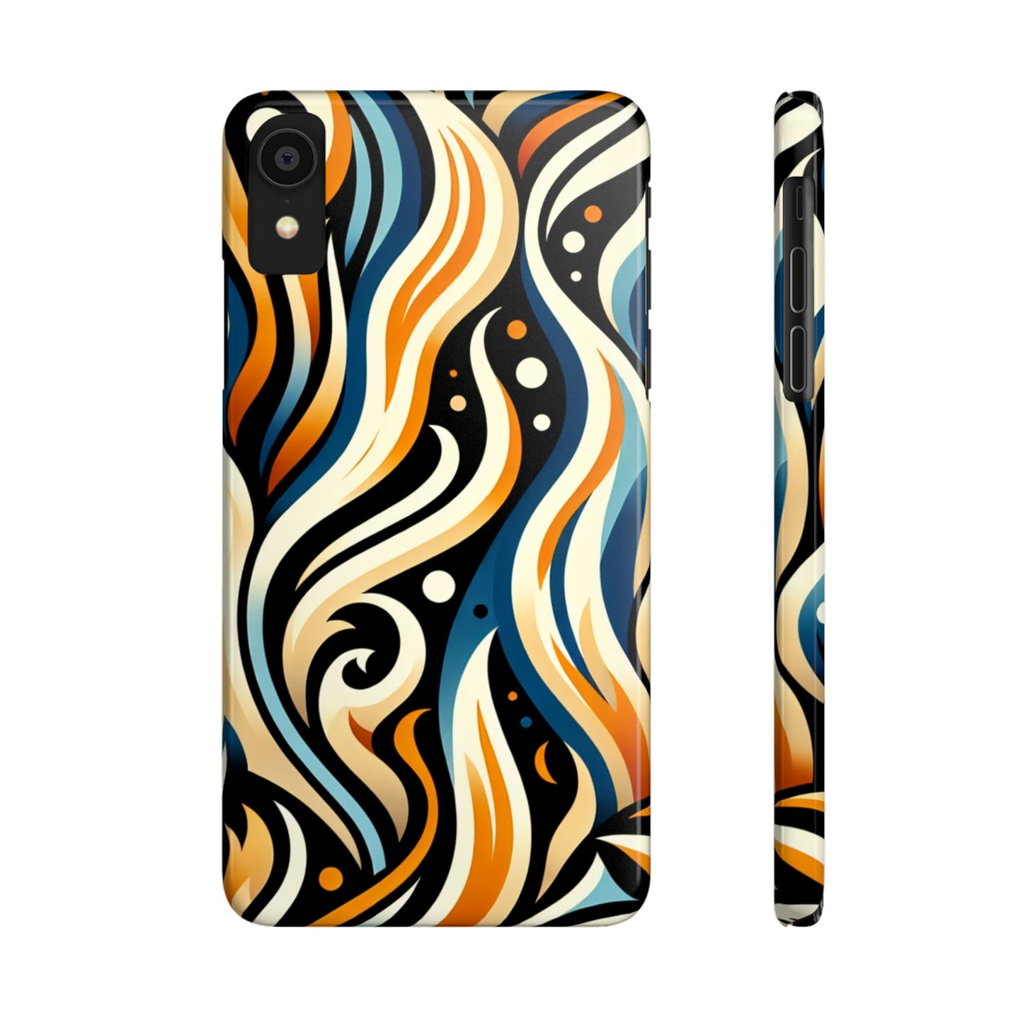 Stylish Slim Phone Cases with Bold Abstract Design, Phone Accessories, Trendy Gift, Unique Art, Colorful Protective Cover