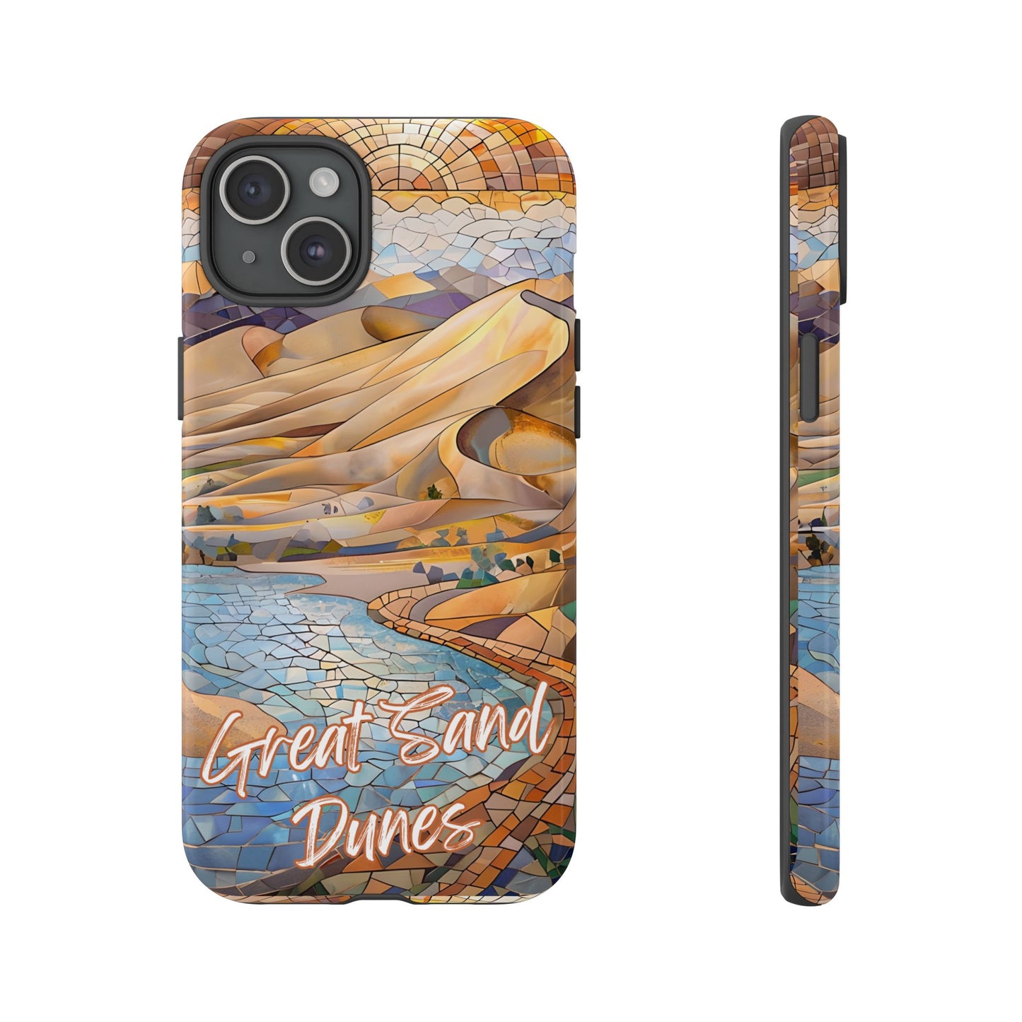 Great Sand Dunes National Park Phone Case, Mosaic Phone Case, Nature Art, National Park Gift, Scenic Forest Phone Cover, Phone Case Travel