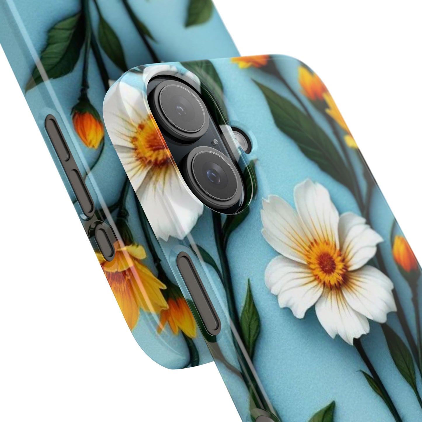 Floral Slim Phone Case, Smartphone Accessories, Gift for Her, Nature Lover Gift, Spring Decor, Cute Phone Cover