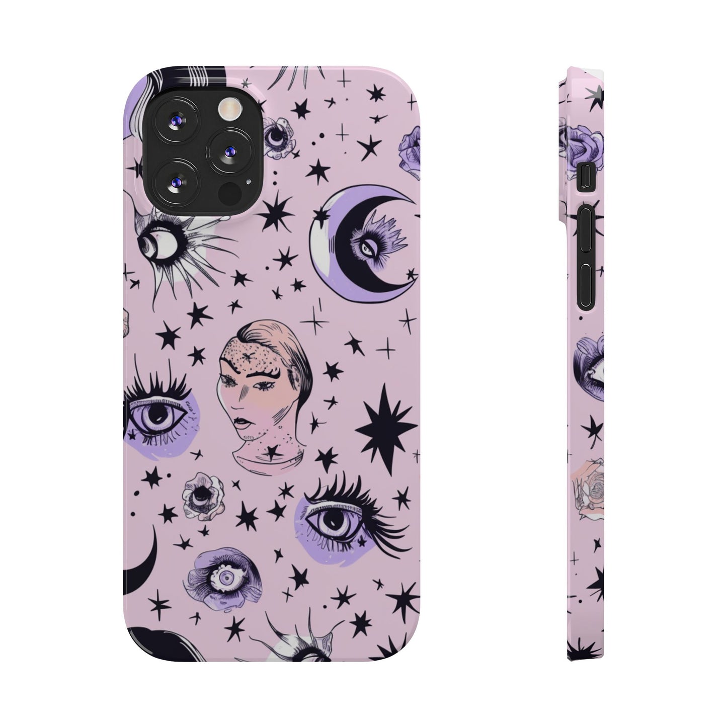Celestial Slim Phone Cases - Stylish Cosmic Design, Personalized Phone Protectors, Astrology Gifts, Unique Phone Accessories, Moon & Stars
