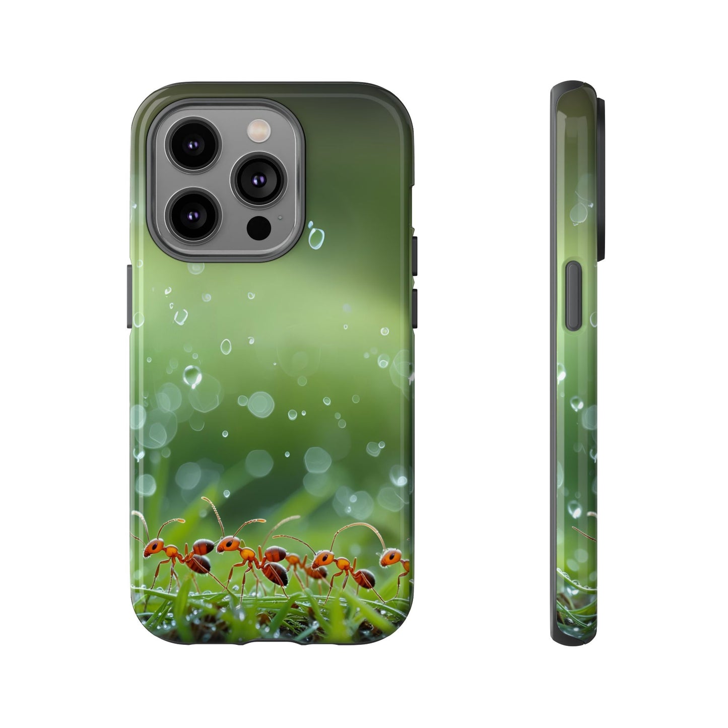 Marching Ant Pattern Tough Phone Case - Realistic Insect Art, Minimalist Nature Aesthetic, Compatible with iPhone, Galaxy, and Google Phones