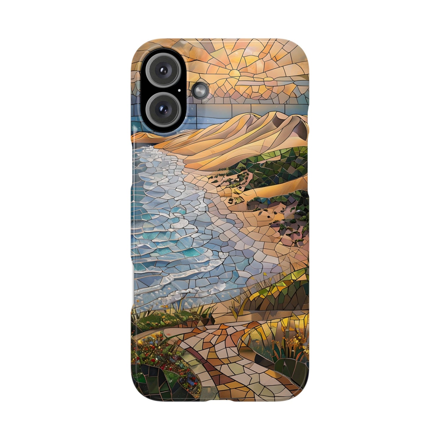 Indiana Dunes National Park Michigan Slim Phone Case, Mosaic Phone Case, East U.S. Nature Art, Coastal Chic, Ocean Lovers, Nature Inspired