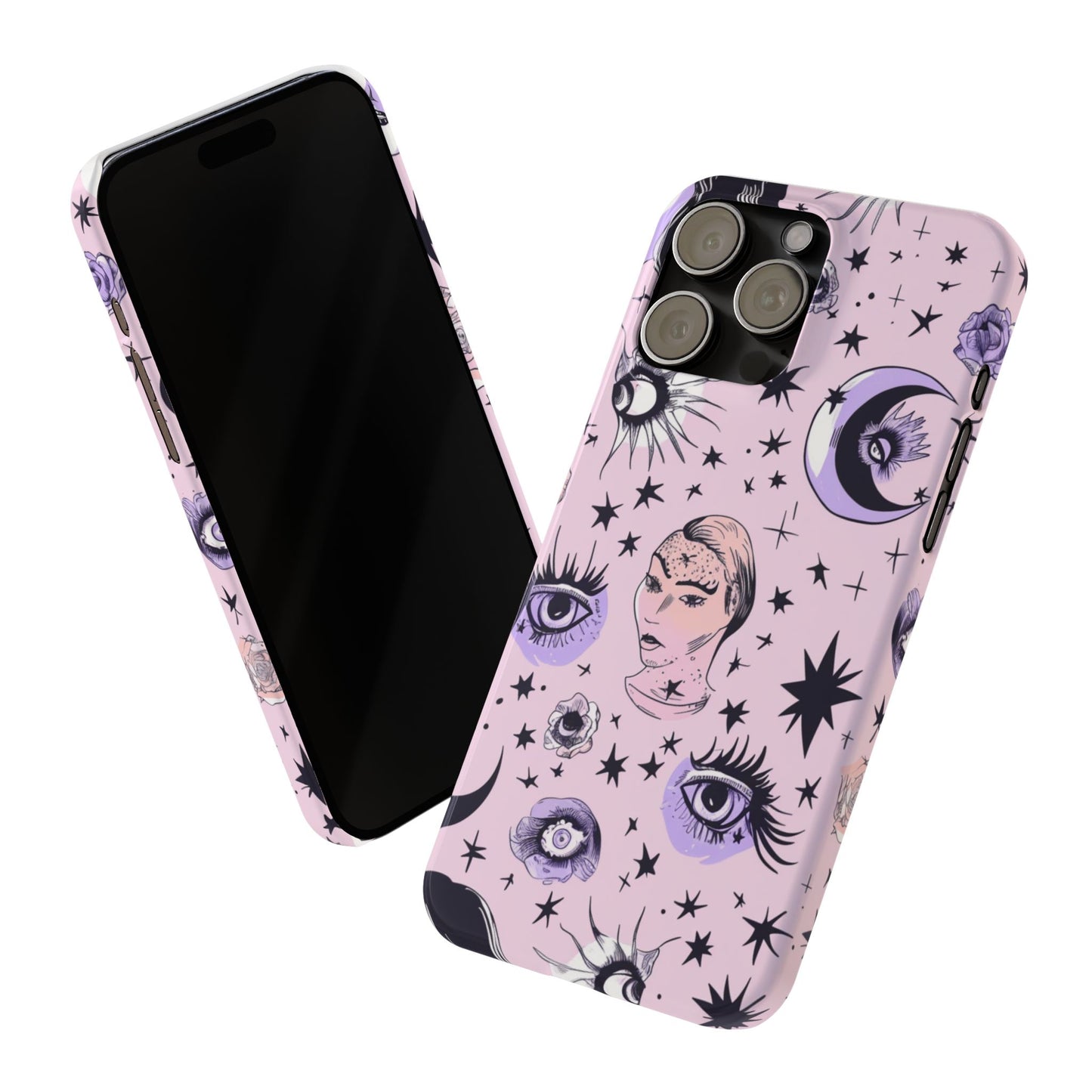 Celestial Slim Phone Cases - Stylish Cosmic Design, Personalized Phone Protectors, Astrology Gifts, Unique Phone Accessories, Moon & Stars