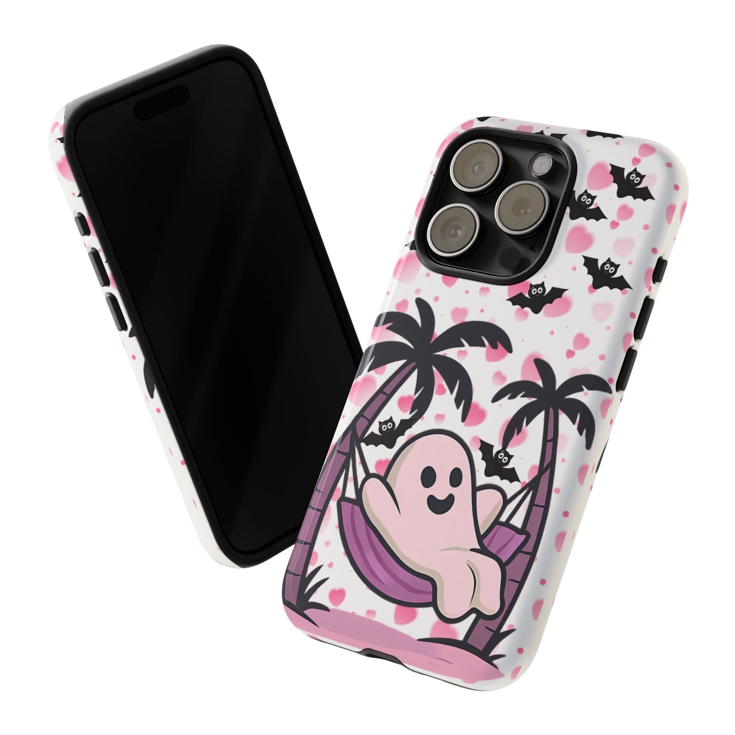 Summerween Phone Case, Coquette Ghost Phone Case, Funny Spooky Cute Case, Pink Halloween Aesthetic, Beachy Spooky Vibe Gift