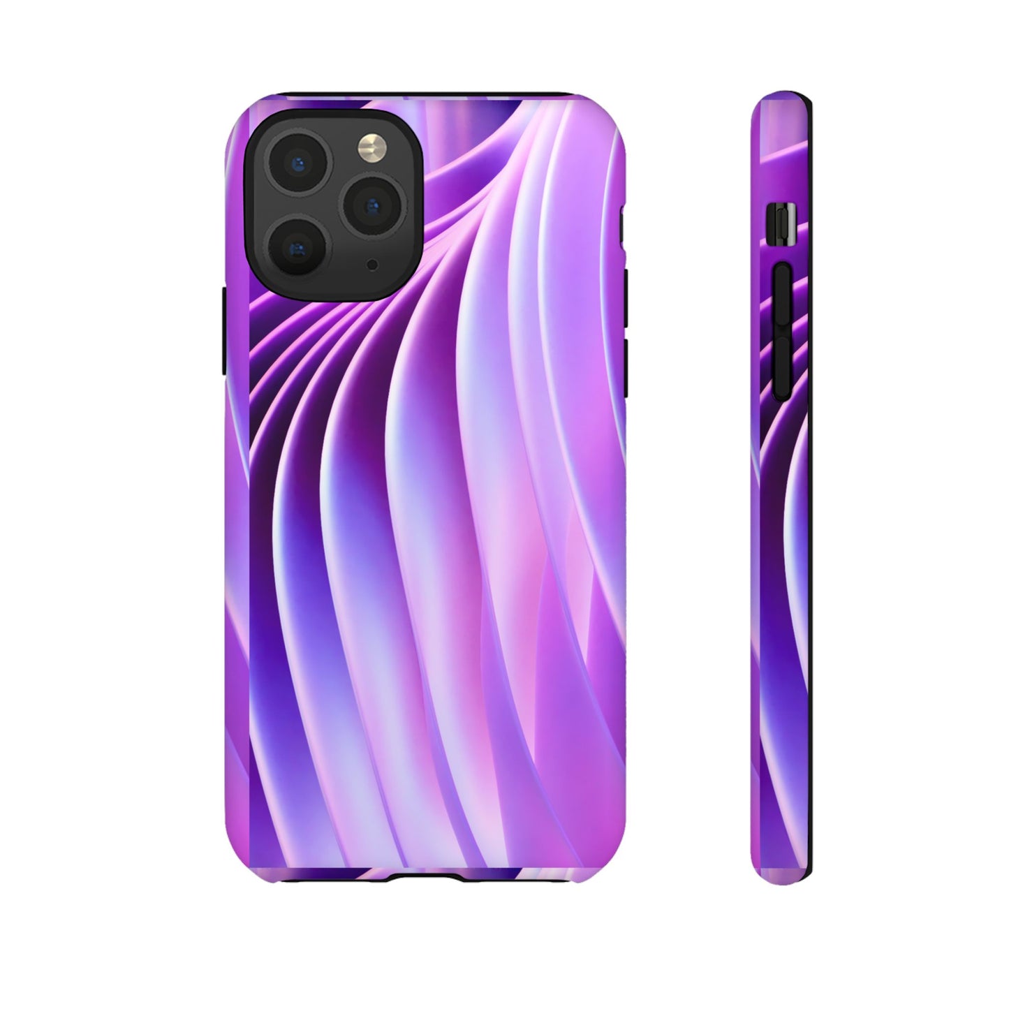 Lavender Wave Tough Phone Case - Abstract Gradient Art, Purple Aesthetic Design, Compatible with iPhone, Galaxy, and Google Phones