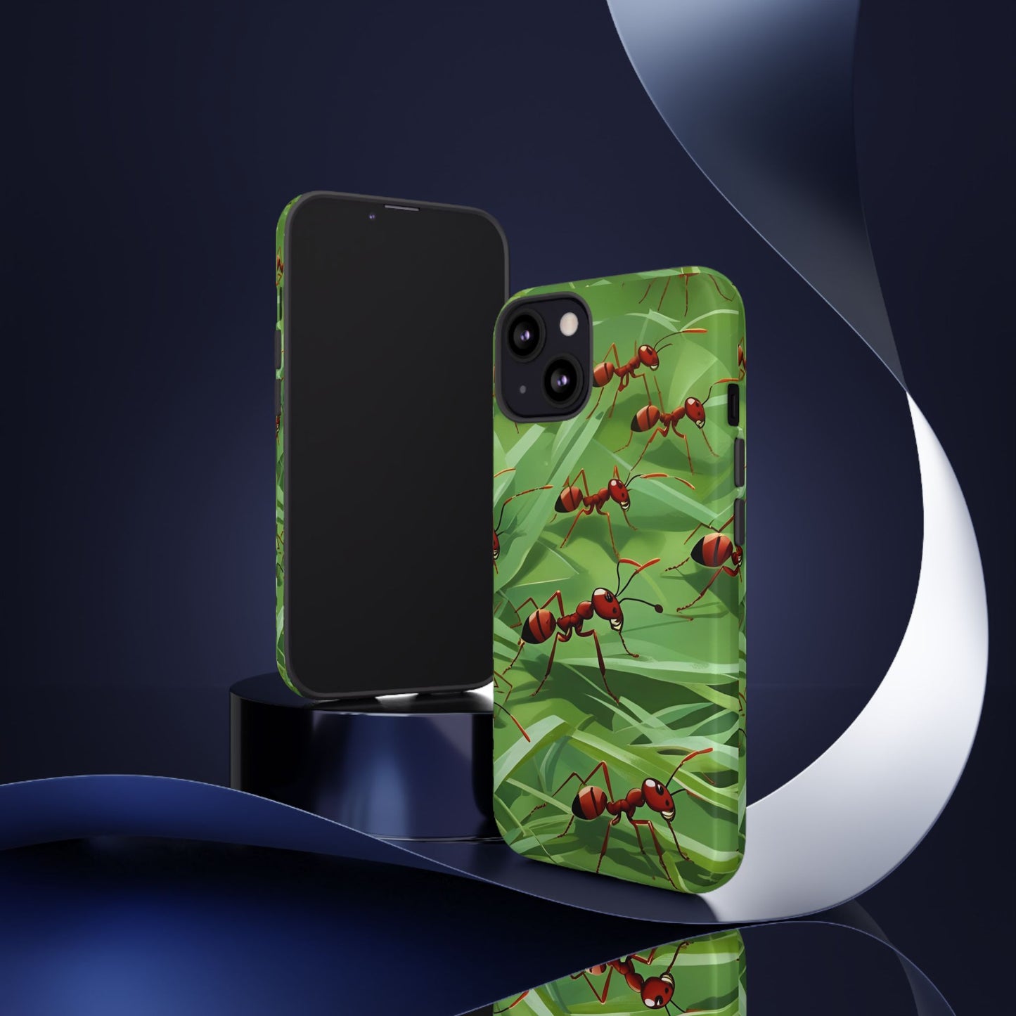 Marching Ant Pattern Tough Phone Case - Realistic Insect Art, Minimalist Nature Aesthetic, Compatible with iPhone, Galaxy, and Google Phones
