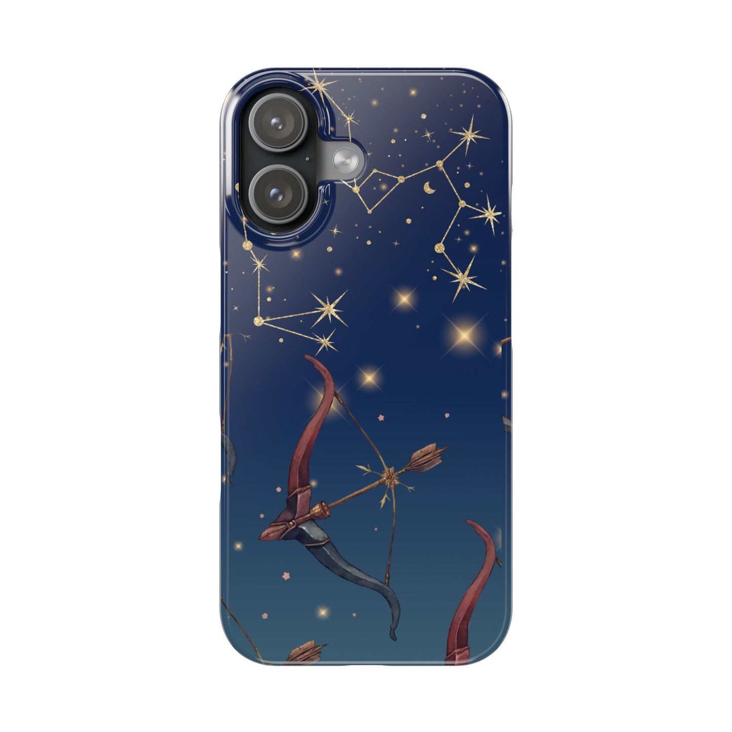 Sagittarius Zodiac Slim Phone Case, Astrology Gift for Her, Celestial Star Sign Cover, Compatible with iPhone 17, 16, 15, 14, 13