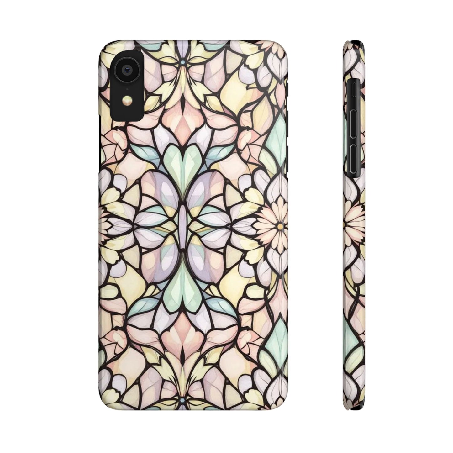 Floral Pattern Slim Phone Case - Perfect Gift for Nature Lovers, Stylish Accessory, Mobile Protection, Unique Design, Spring Vibes