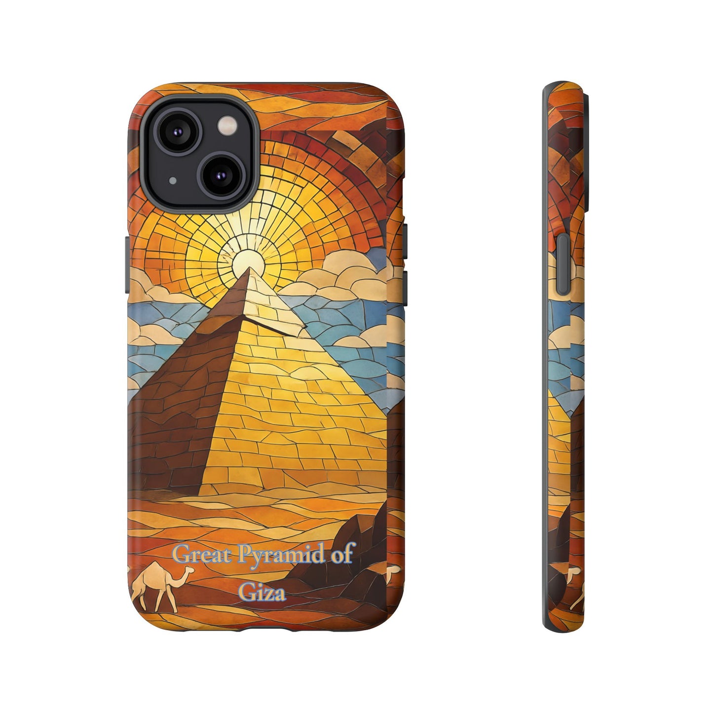 Great Pyramid of Giza Tough Phone Case - Ancient Egypt Aesthetic, World Wonder Art Design, Compatible with iPhone, Galaxy, and Google Phones