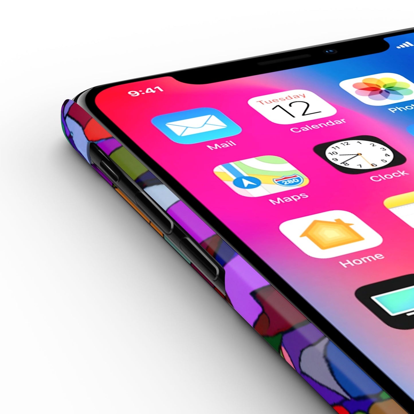 Colorful Stained Glass Modern Abstract- Colorful Art, Stylish Accessory, Fun Gift, Unique Design, Phone Protection