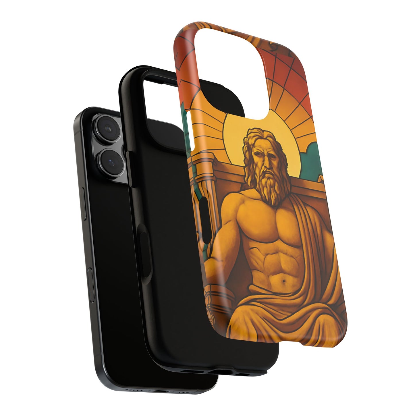 Olympia Zeus Statue Tough Phone Case - Classic Greek Art Design, Historic World Wonder Aesthetic, Compatible with iPhone, Galaxy, and Google