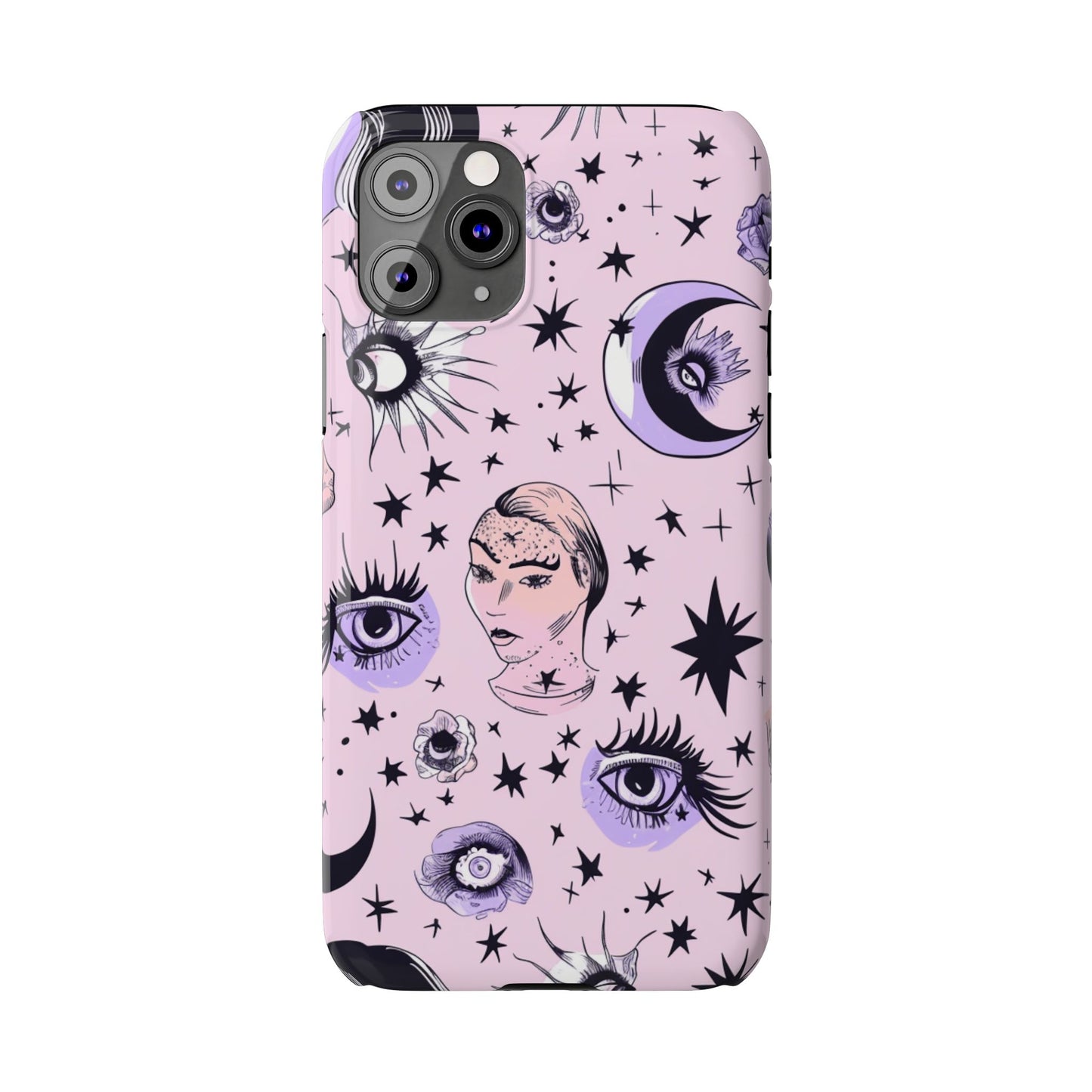Celestial Slim Phone Cases - Stylish Cosmic Design, Personalized Phone Protectors, Astrology Gifts, Unique Phone Accessories, Moon & Stars