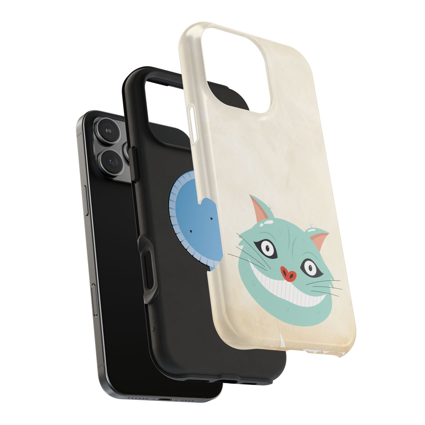 Alice in Wonderland Magnetic Phone Case, Cheshire Cat Phone Cover, Compatible with iPhone 17, 16, 15, 14, 13