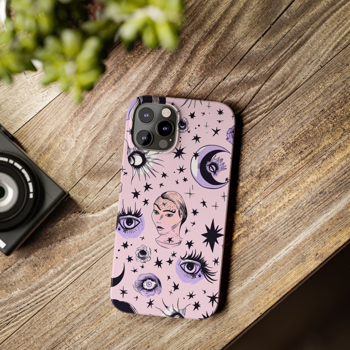 Celestial Slim Phone Cases - Stylish Cosmic Design, Personalized Phone Protectors, Astrology Gifts, Unique Phone Accessories, Moon & Stars