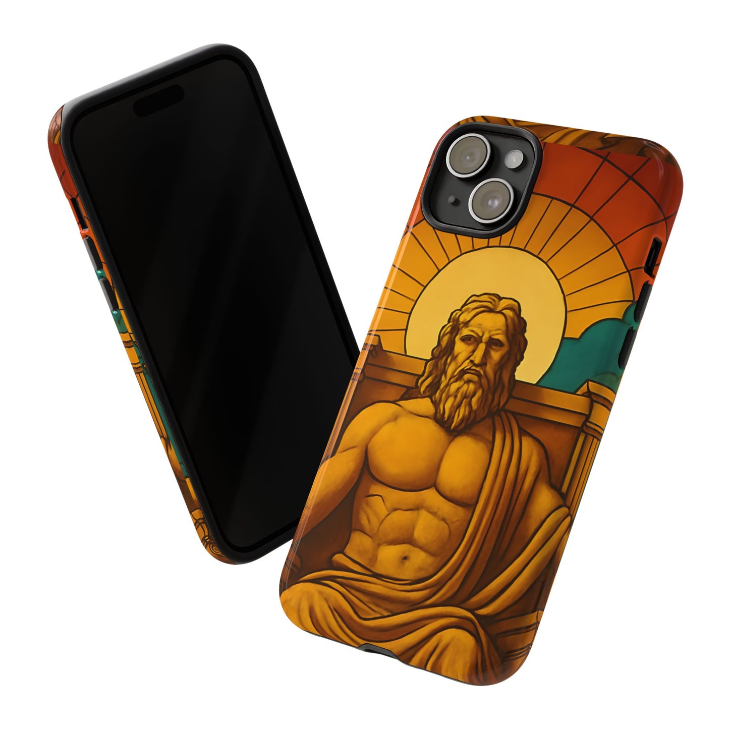 Olympia Zeus Statue Tough Phone Case - Classic Greek Art Design, Historic World Wonder Aesthetic, Compatible with iPhone, Galaxy, and Google
