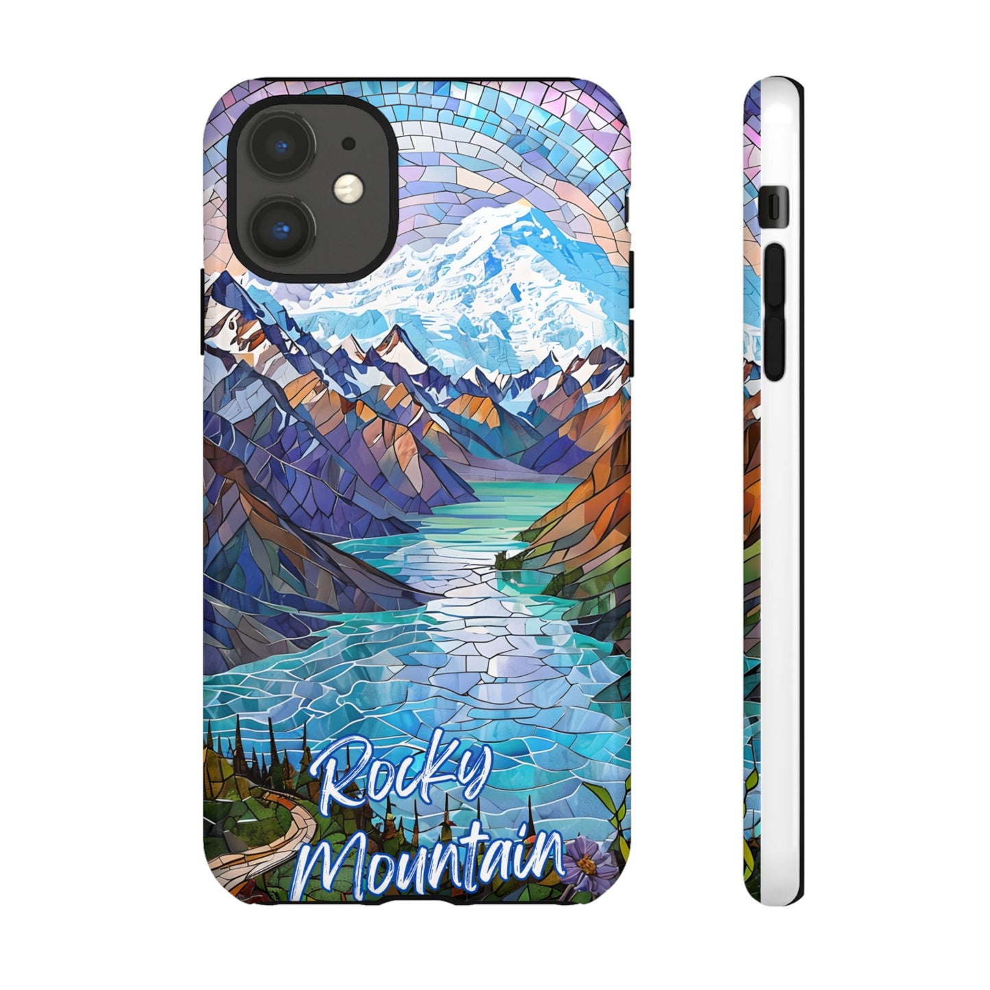 Rocky Mountain National Park Colorado Phone Case, Mosaic Phone Case, Mountain Nature Art, National Park Gift, Scenic Forest Phone Cover