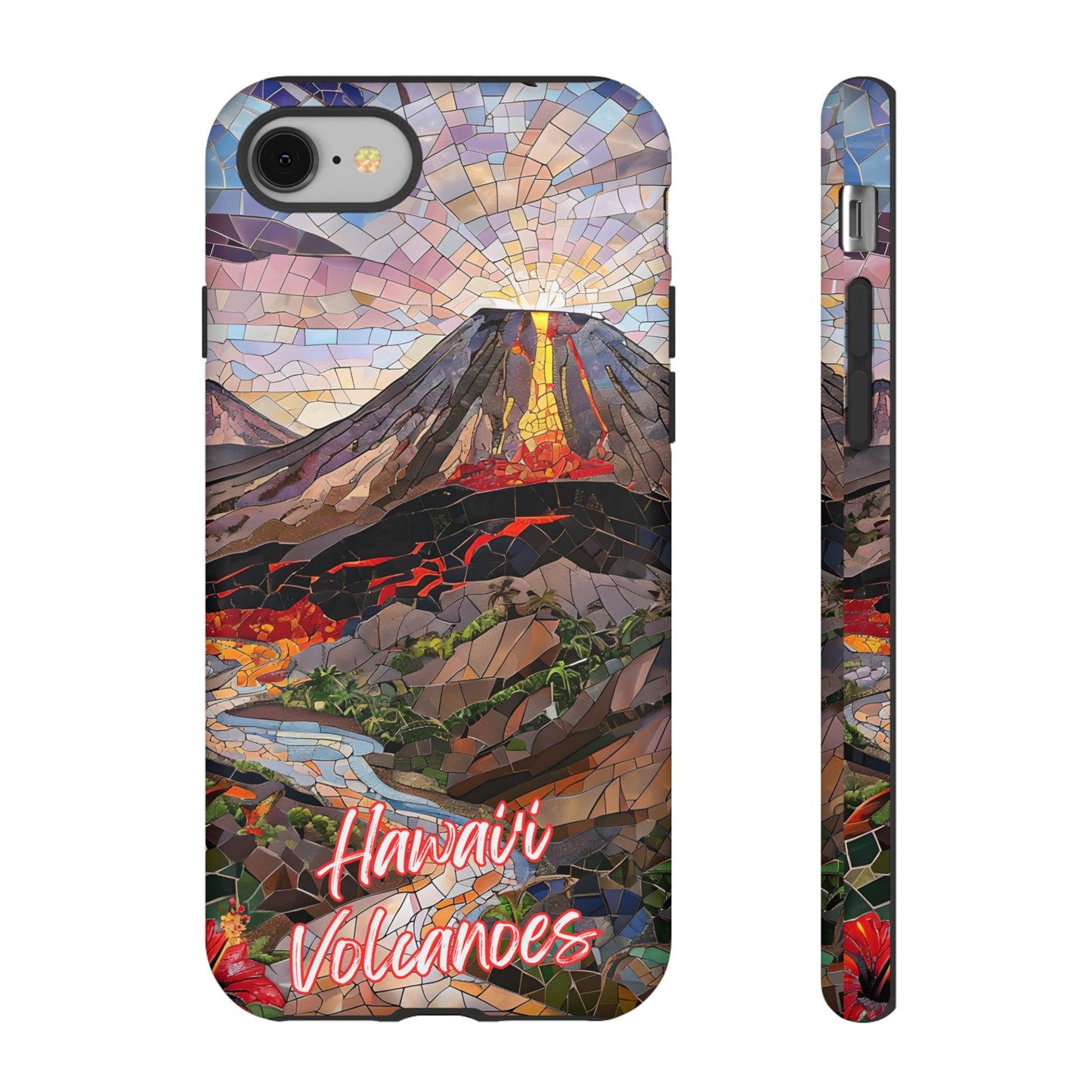 Hawaii Volcanoes National Park Hawaii Phone Case, Mosaic Phone Case, Hawaii Nature Art, National Park Gift, Scenic Waterfall Phone Cover