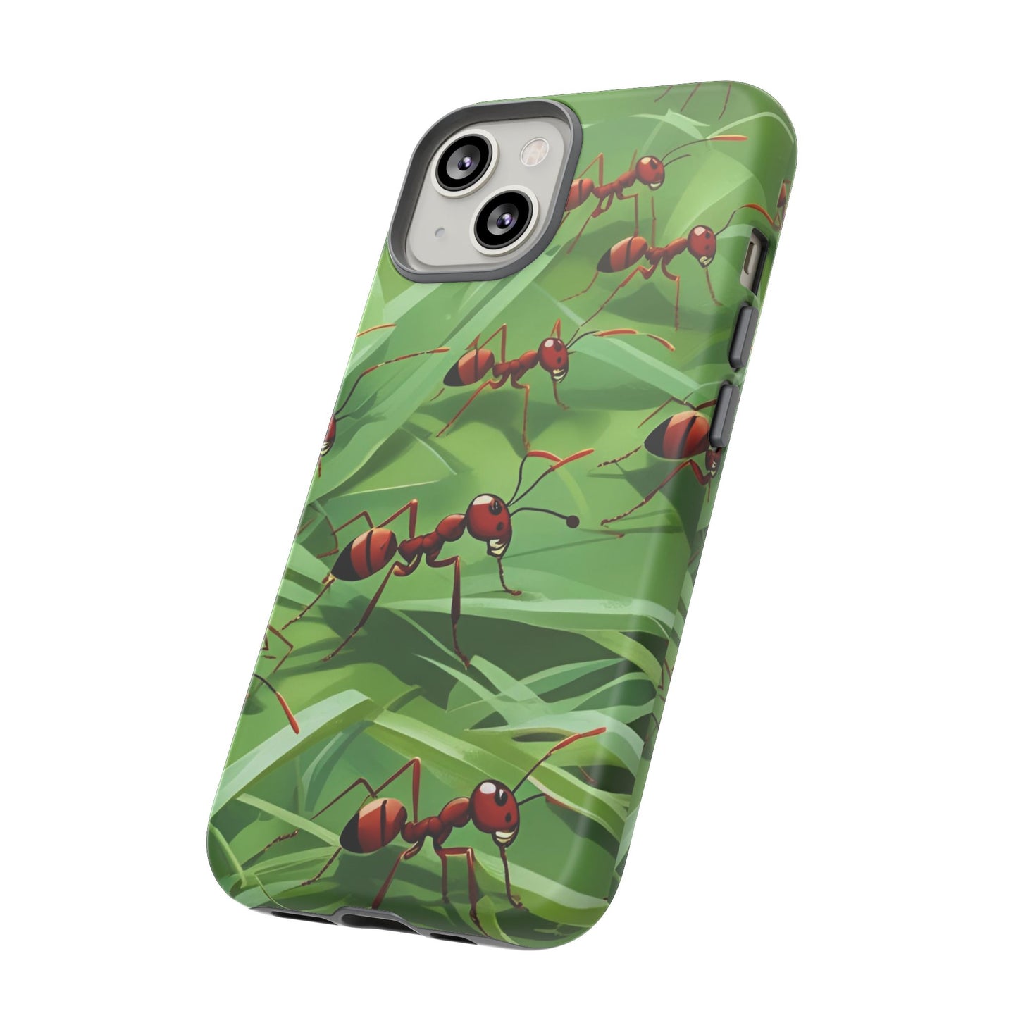 Marching Ant Pattern Tough Phone Case - Realistic Insect Art, Minimalist Nature Aesthetic, Compatible with iPhone, Galaxy, and Google Phones