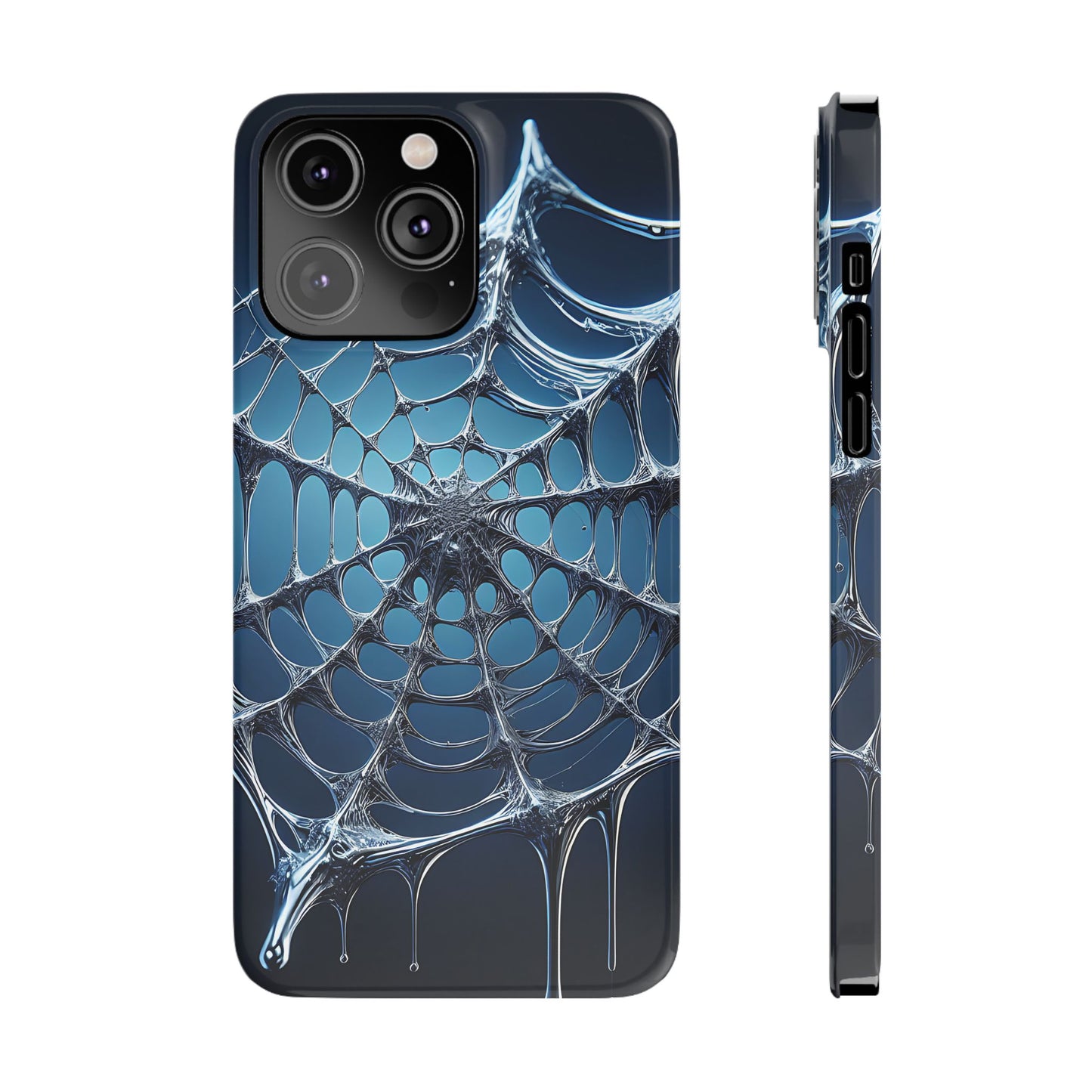 Spider Web Slim Phone Case - Artistic Design for Halloween, Unique Gift, Phone Accessories, Trendy Tech Style, Eco-Friendly Case