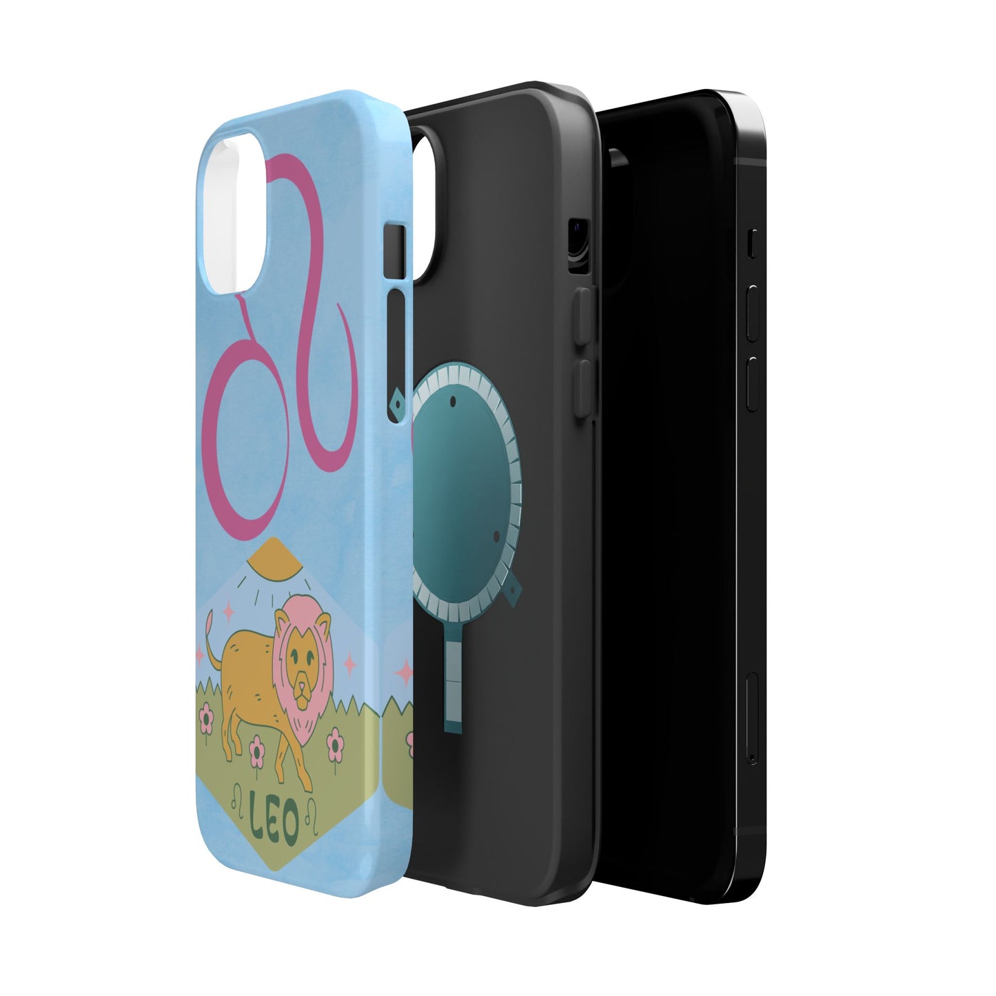 Leo Zodiac Magnetic Phone Case, Astrology Gift for Her, Celestial Star Sign Cover, Compatible with iPhone 17, 16, 15, 14, 13