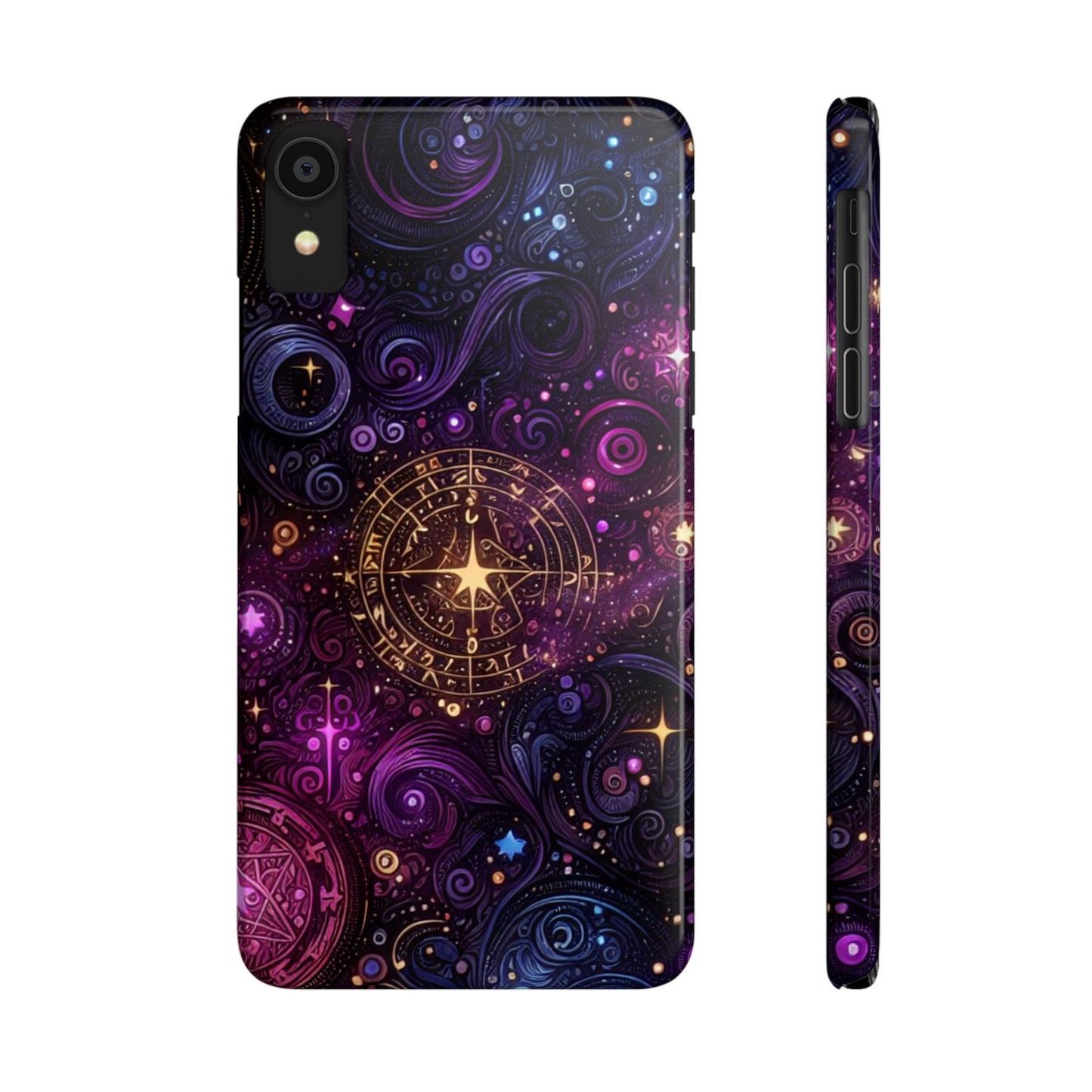 Galactic Slim Phone Cases - Cosmic Design, Astrology Gift, Galaxy Phone Cover, Starry Night Case, Space Lover Accessory