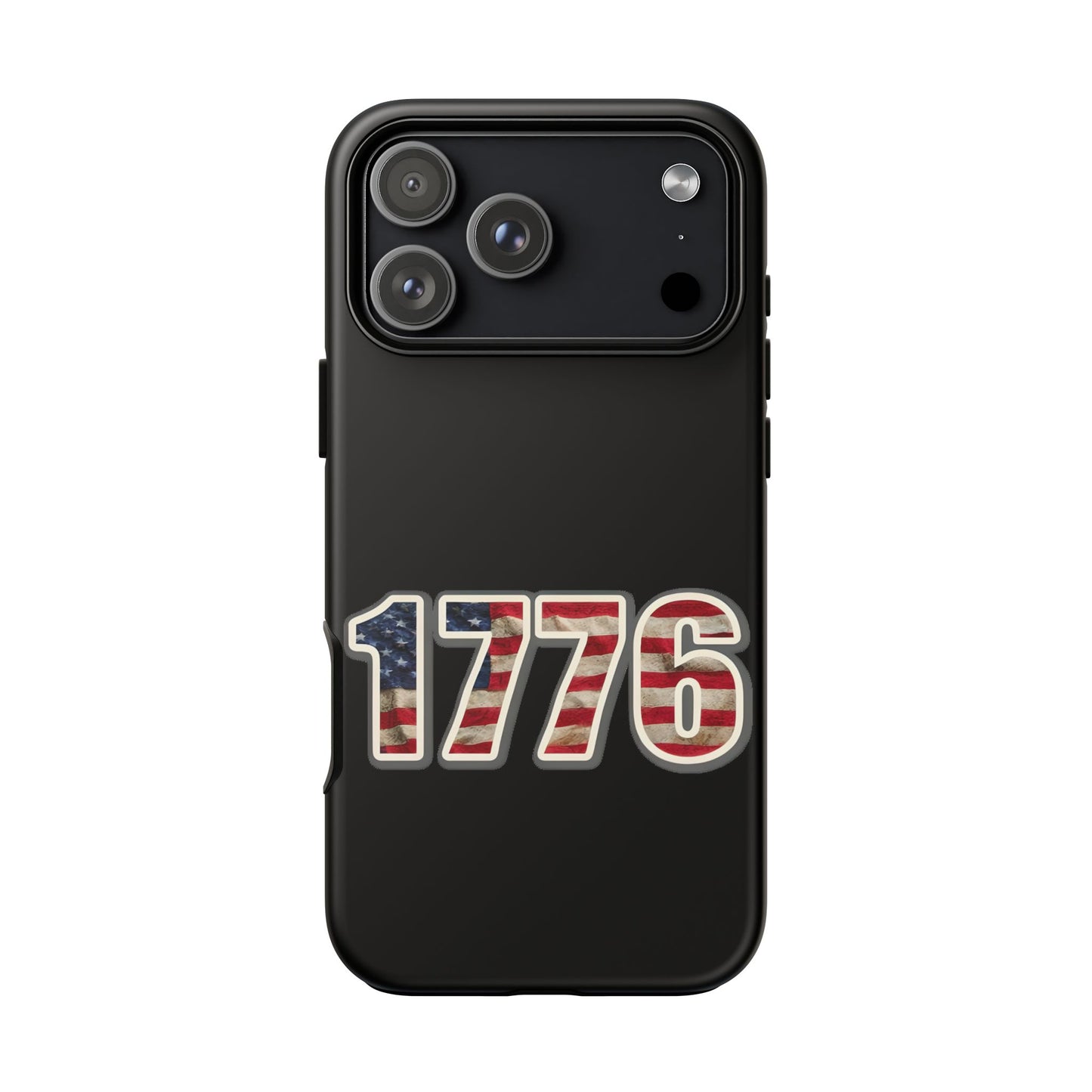 1776 USA Tough Phone Case, Patriotic USA Flag Lettering Cover, compatible with iPhone 17, 16, 15, 14, 13, Galaxy, Google
