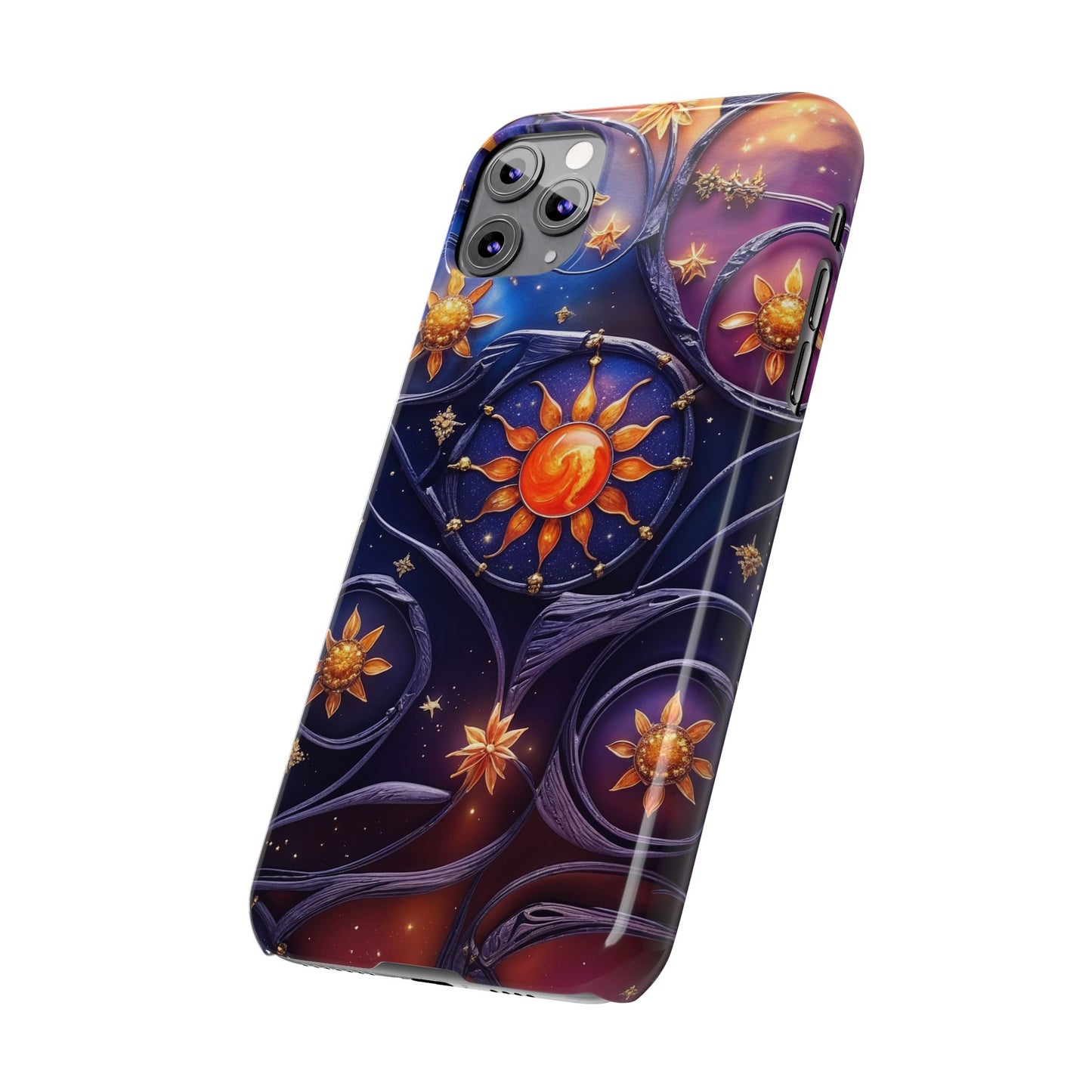 Celestial Slim Phone Cases, Starry Sky Phone Cover, Zodiac Design, Astrology Gift, Cosmic Phone Accessories