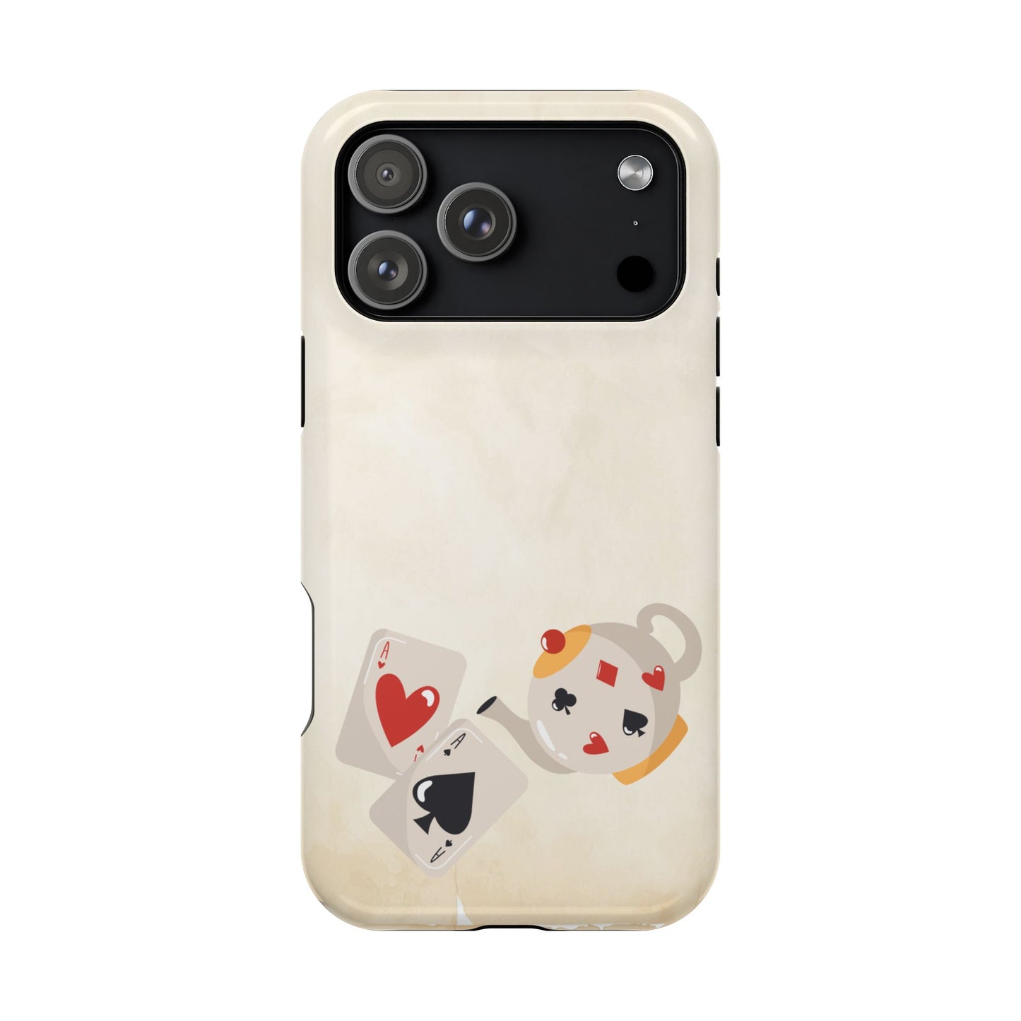 Alice in Wonderland Magnetic Phone Case, Tea and Cards Phone Cover, Compatible with iPhone 17, 16, 15, 14, 13