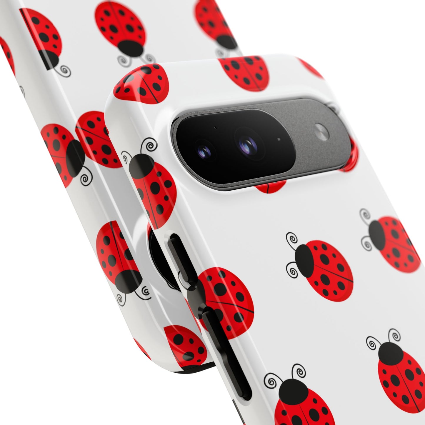 Ladybug Tough Phone Case - Cute Insect Aesthetic, Nature-Inspired Pattern Art, Compatible with iPhone, Galaxy, and Google Phones