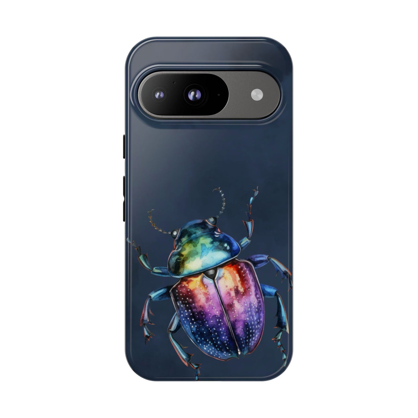 Iridescent Beetle Tough Phone Case - Insect Art Design, Nature-Inspired Pattern, Compatible with iPhone, Galaxy, and Google Phones
