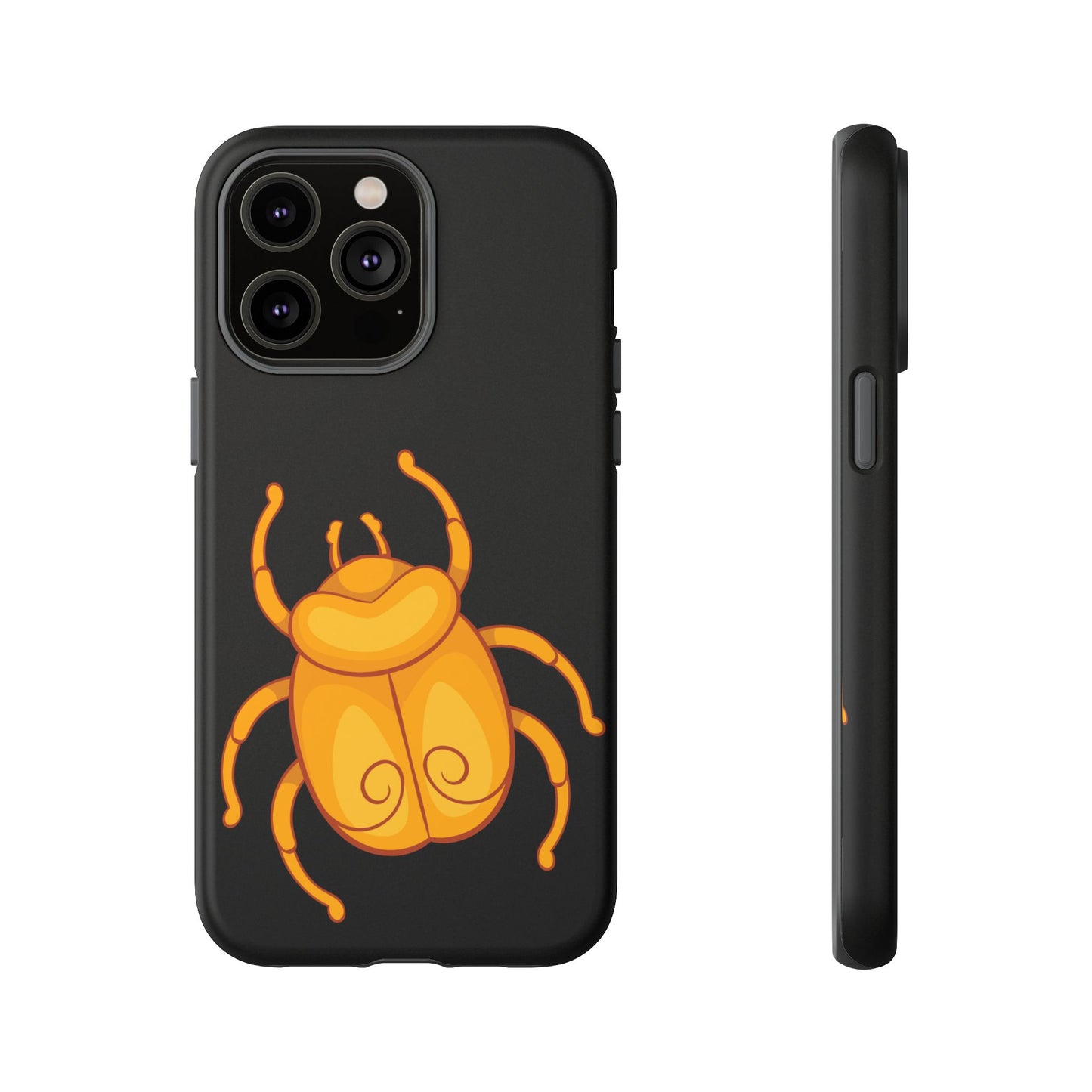 Ancient Egyptian Scarab Tough Phone Case - Gold Beetle Design, Mythological Insect Art, Compatible with iPhone, Galaxy, and Google Phones
