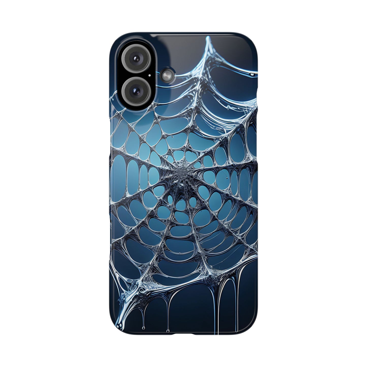 Spider Web Slim Phone Case - Artistic Design for Halloween, Unique Gift, Phone Accessories, Trendy Tech Style, Eco-Friendly Case