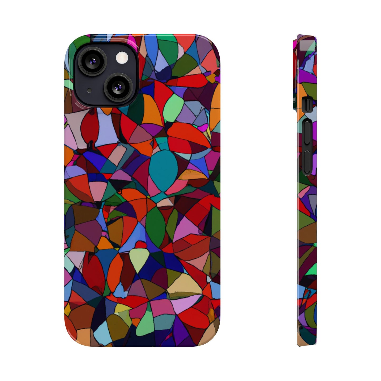 Colorful Stained Glass Modern Abstract- Colorful Art, Stylish Accessory, Fun Gift, Unique Design, Phone Protection