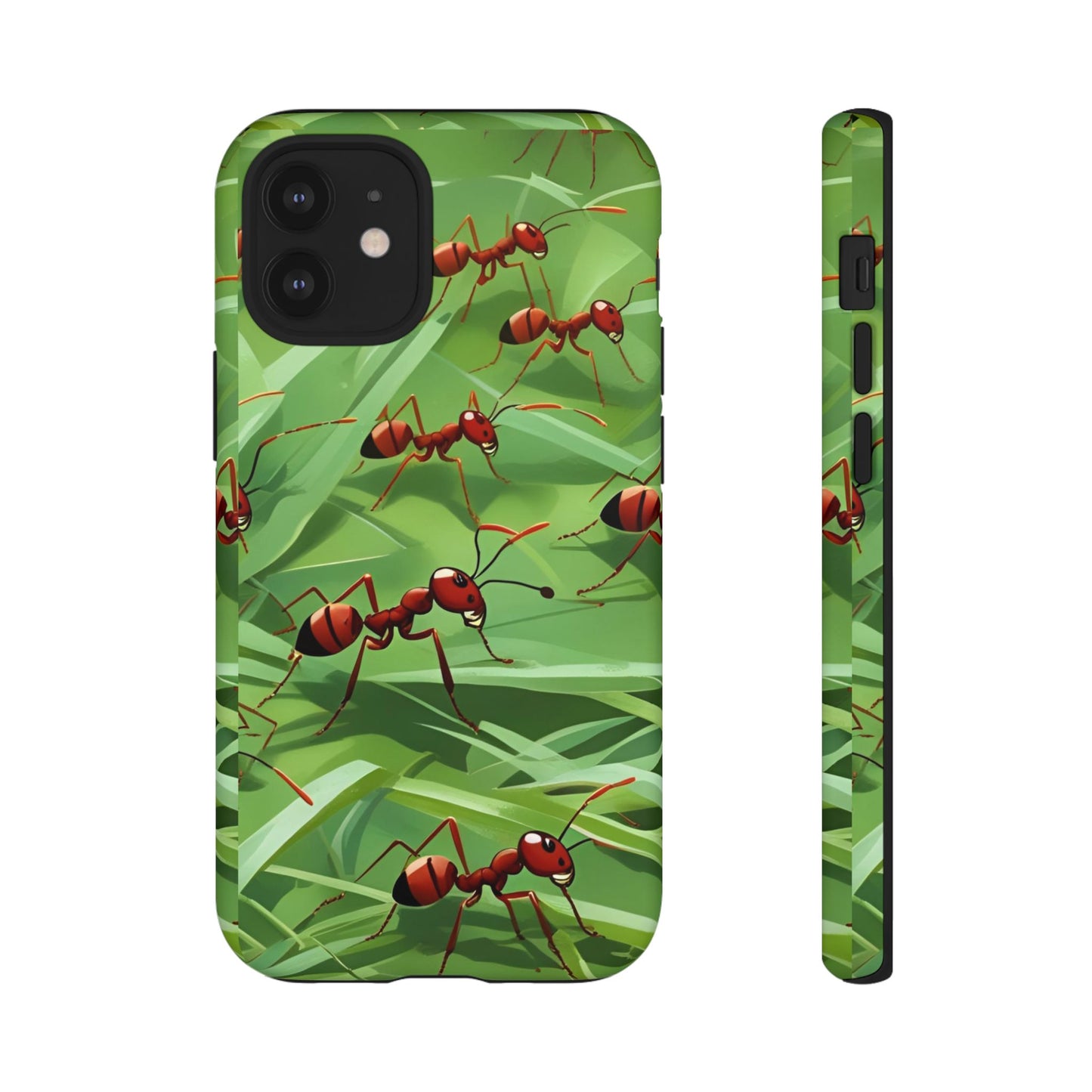 Marching Ant Pattern Tough Phone Case - Realistic Insect Art, Minimalist Nature Aesthetic, Compatible with iPhone, Galaxy, and Google Phones