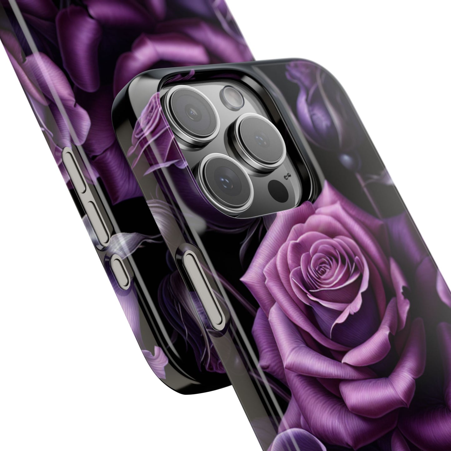 Purple Rose Slim Phone Cases, Floral Phone Cover, Elegant Smartphone Case, Gift for Her, Mother's Day Accessories