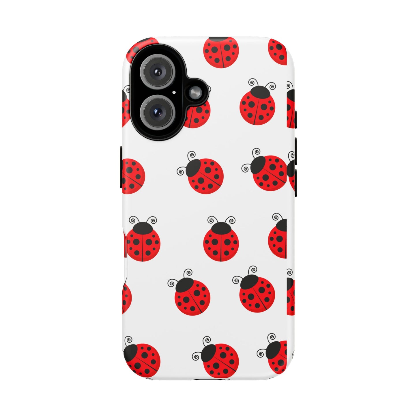 Ladybug Tough Phone Case - Cute Insect Aesthetic, Nature-Inspired Pattern Art, Compatible with iPhone, Galaxy, and Google Phones