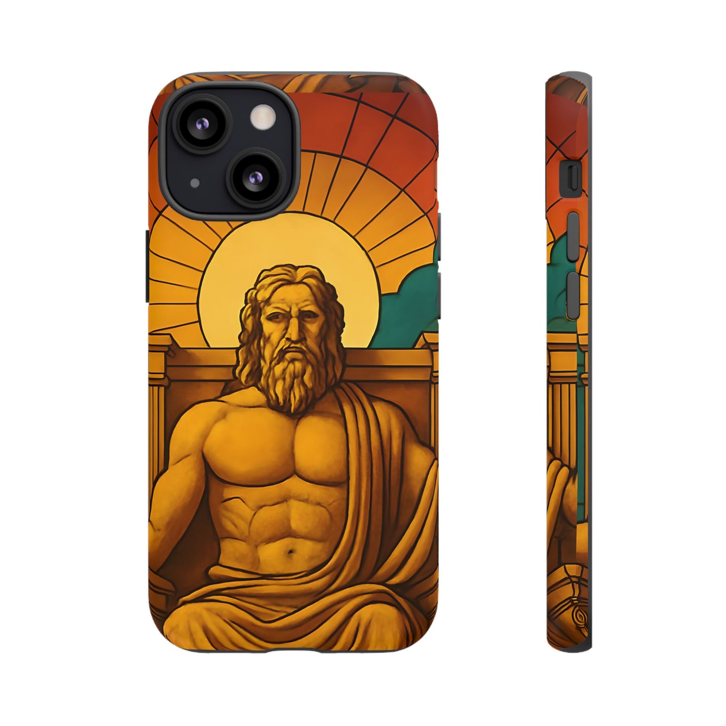 Olympia Zeus Statue Tough Phone Case - Classic Greek Art Design, Historic World Wonder Aesthetic, Compatible with iPhone, Galaxy, and Google