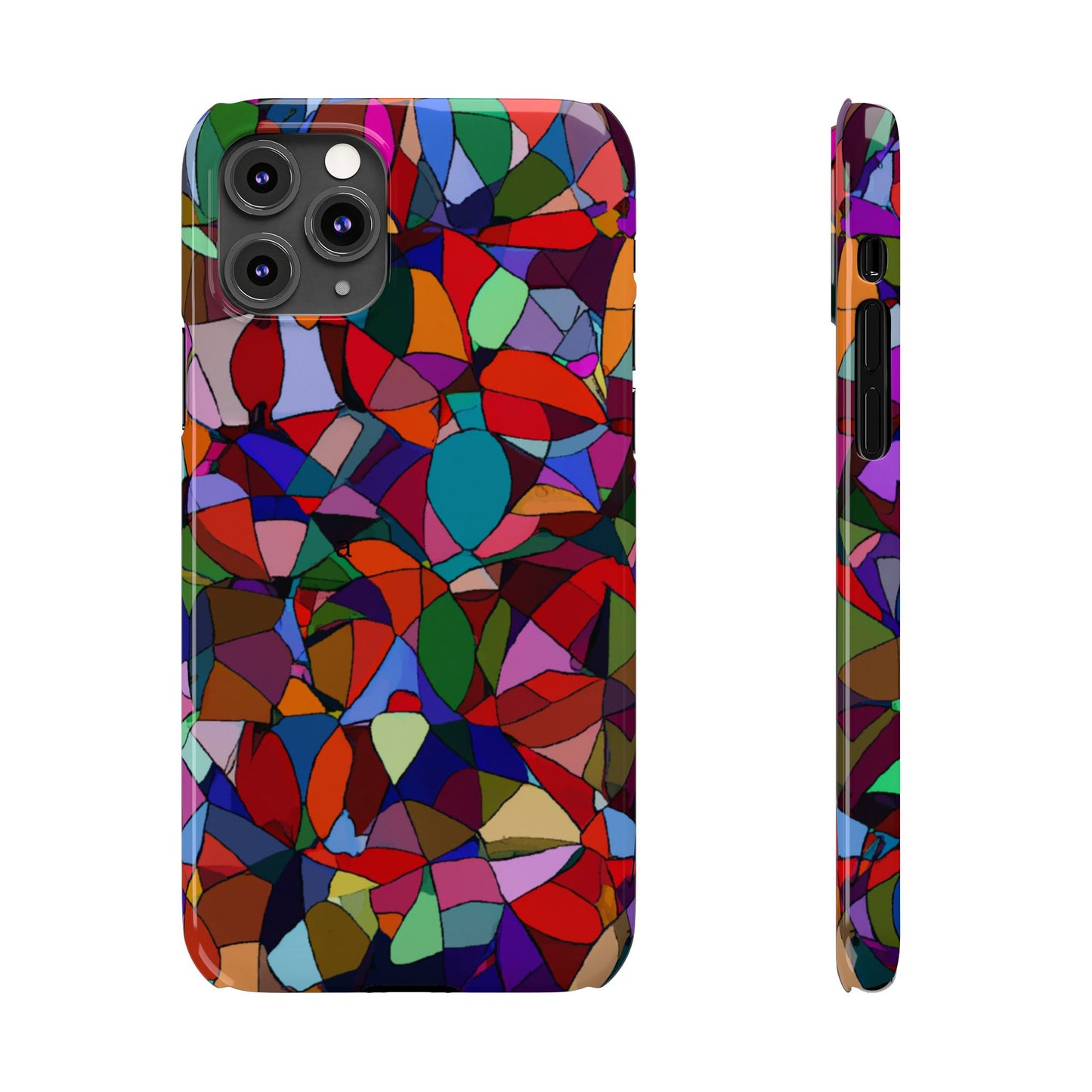 Colorful Stained Glass Modern Abstract- Colorful Art, Stylish Accessory, Fun Gift, Unique Design, Phone Protection