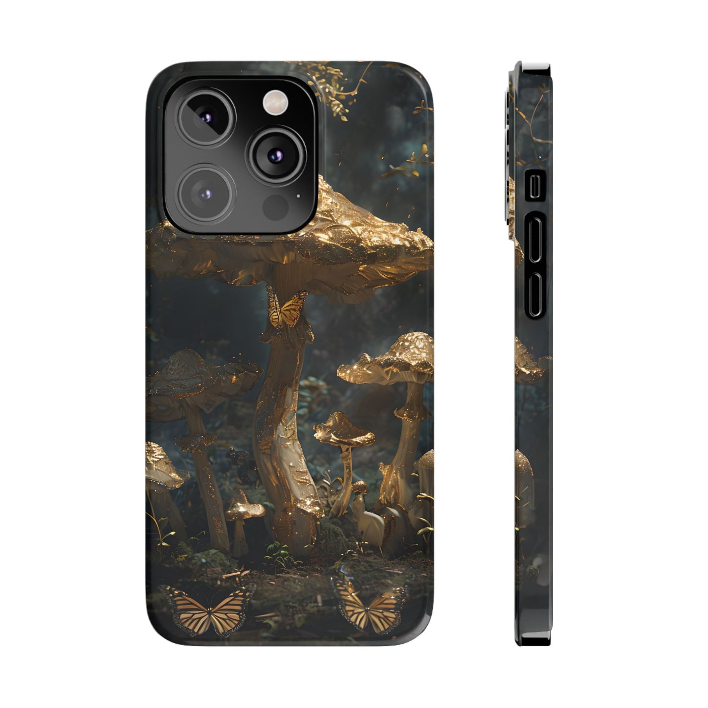 Enchanted Forest Slim Phone Cases, Fantasy Phone Cover, Mushroom Design, Nature Lover Gift, Boho Chic Cell Phone Case