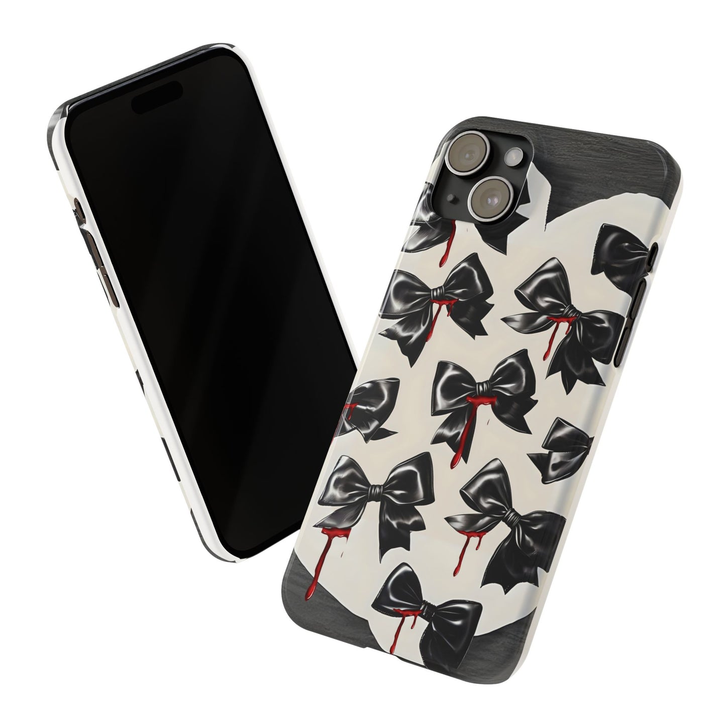 Spooky Halloween Slim Phone Case, Goth Coquette Aesthetic, Cute Horror Style, Perfect for Birthdays and Special Occasions
