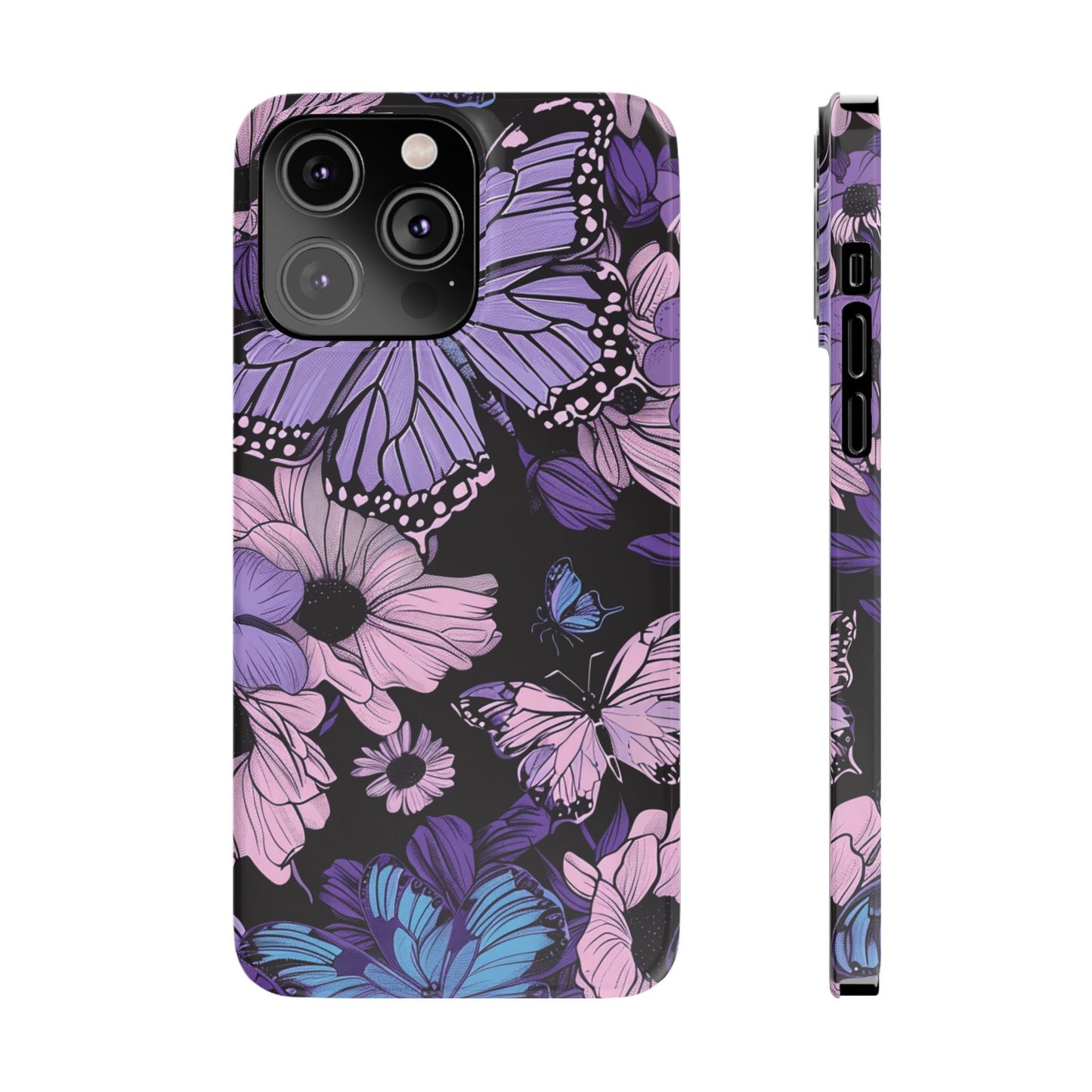 Butterfly Floral Phone Case | Slim Phone Cases for Nature Lovers, Floral Gifts, Trendy Accessories, Spring Vibes, Unique Phone Cover