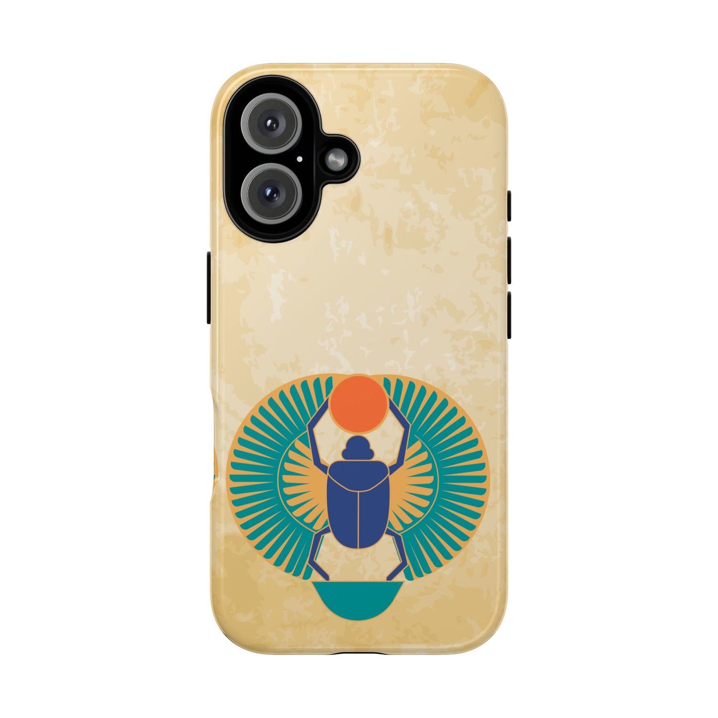 Ancient Egyptian Scarab Beetle Tough Phone Case - Symbol of Rebirth Design, Mythological Art, Compatible with iPhone, Galaxy, and Google