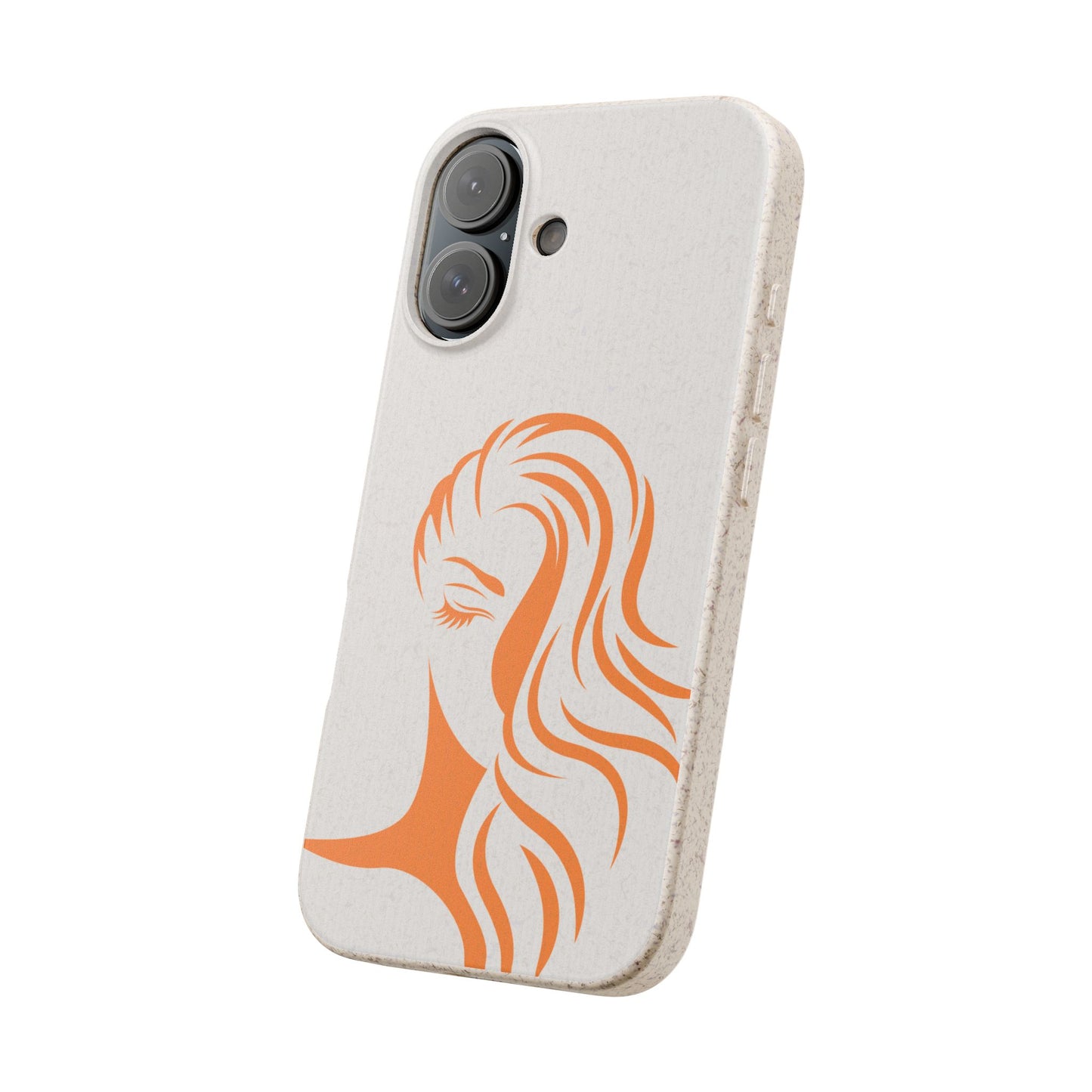 Ginger Irish Woman Biodegradable Phone Case, St Patricks Day Redhead Art, Feminine Celtic Line Art, Irish Pride Gift Compatible with iPhone