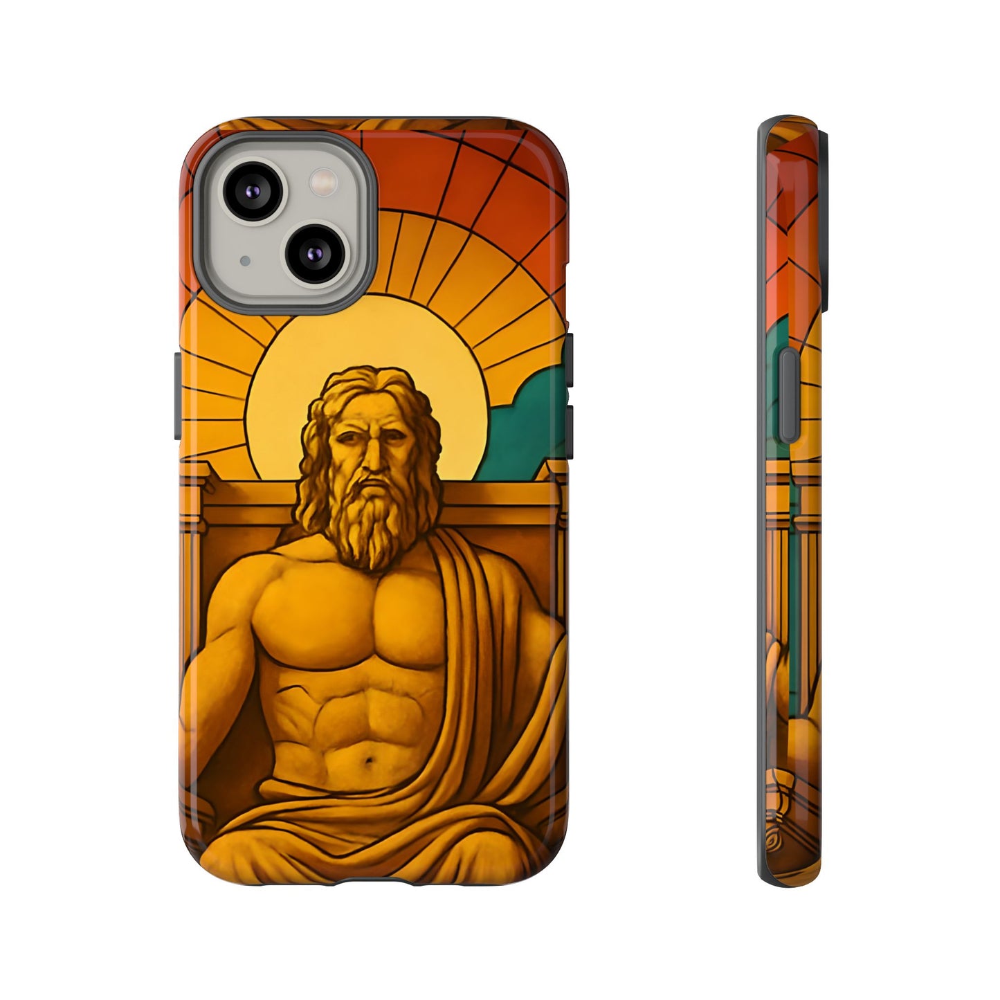 Olympia Zeus Statue Tough Phone Case - Classic Greek Art Design, Historic World Wonder Aesthetic, Compatible with iPhone, Galaxy, and Google
